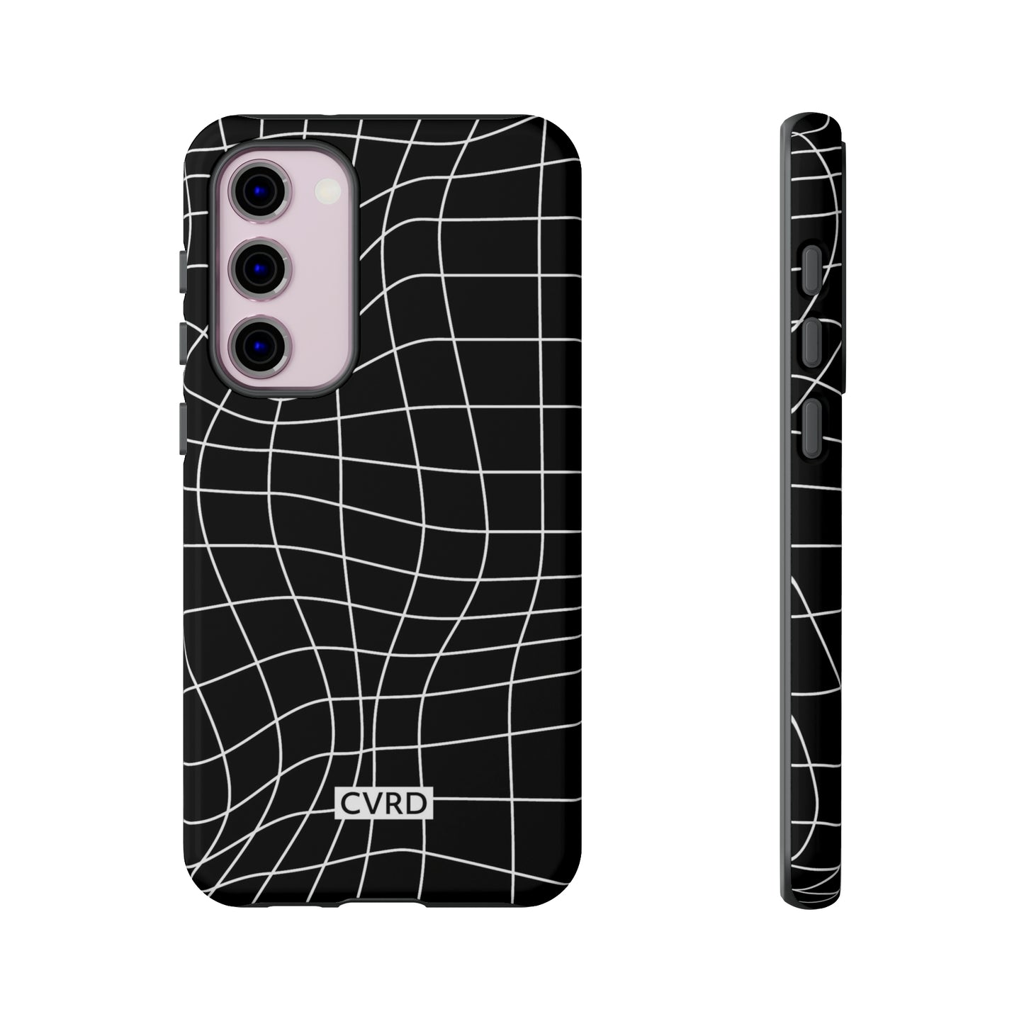 Black Wavy Grid Samsung Phone Case