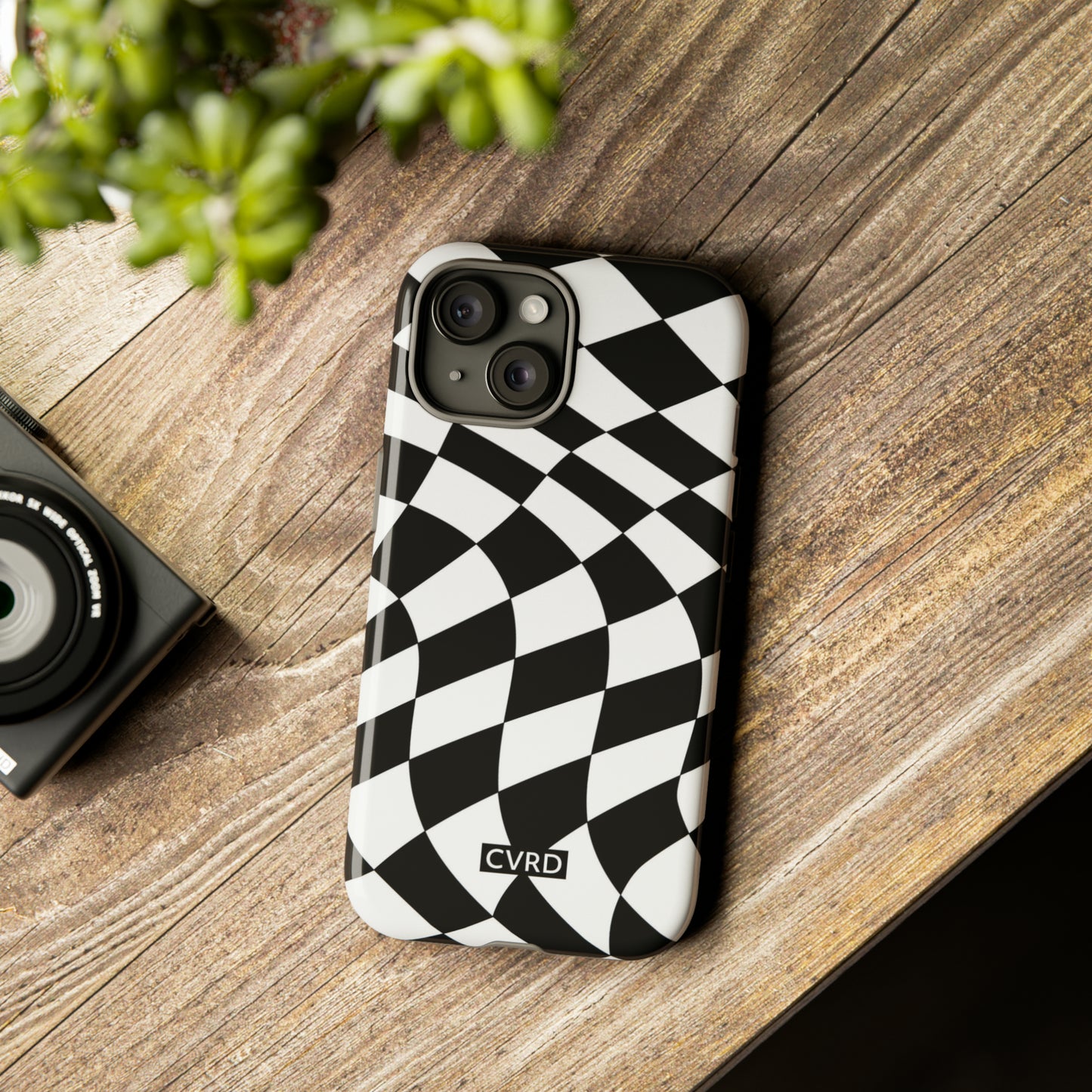 Checkered Waves iPhone Case