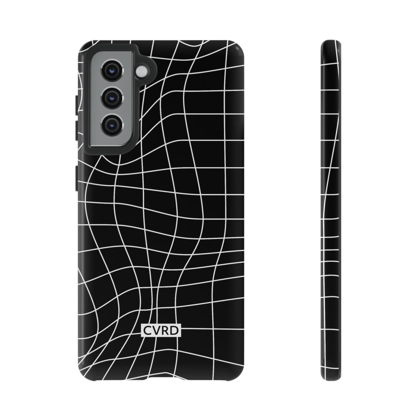 Black Wavy Grid Samsung Phone Case