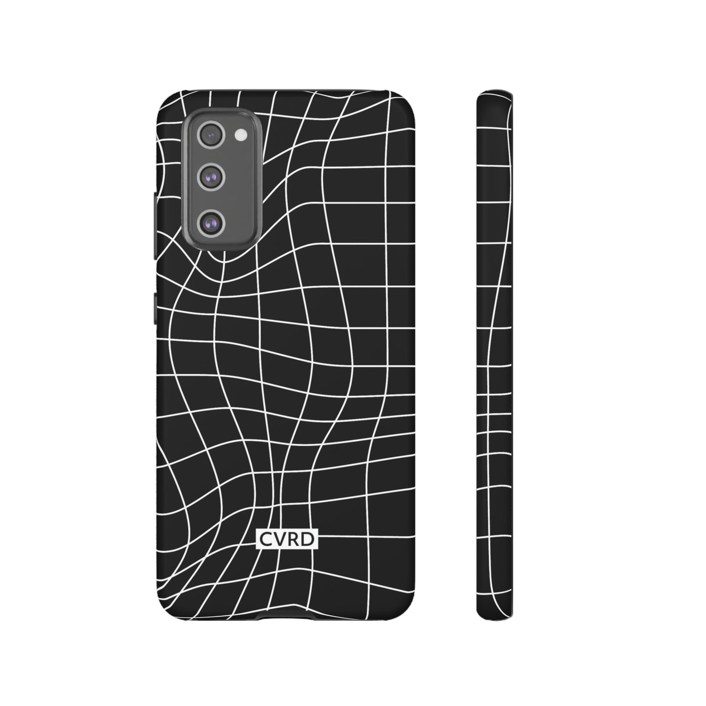 Black Wavy Grid Samsung Phone Case