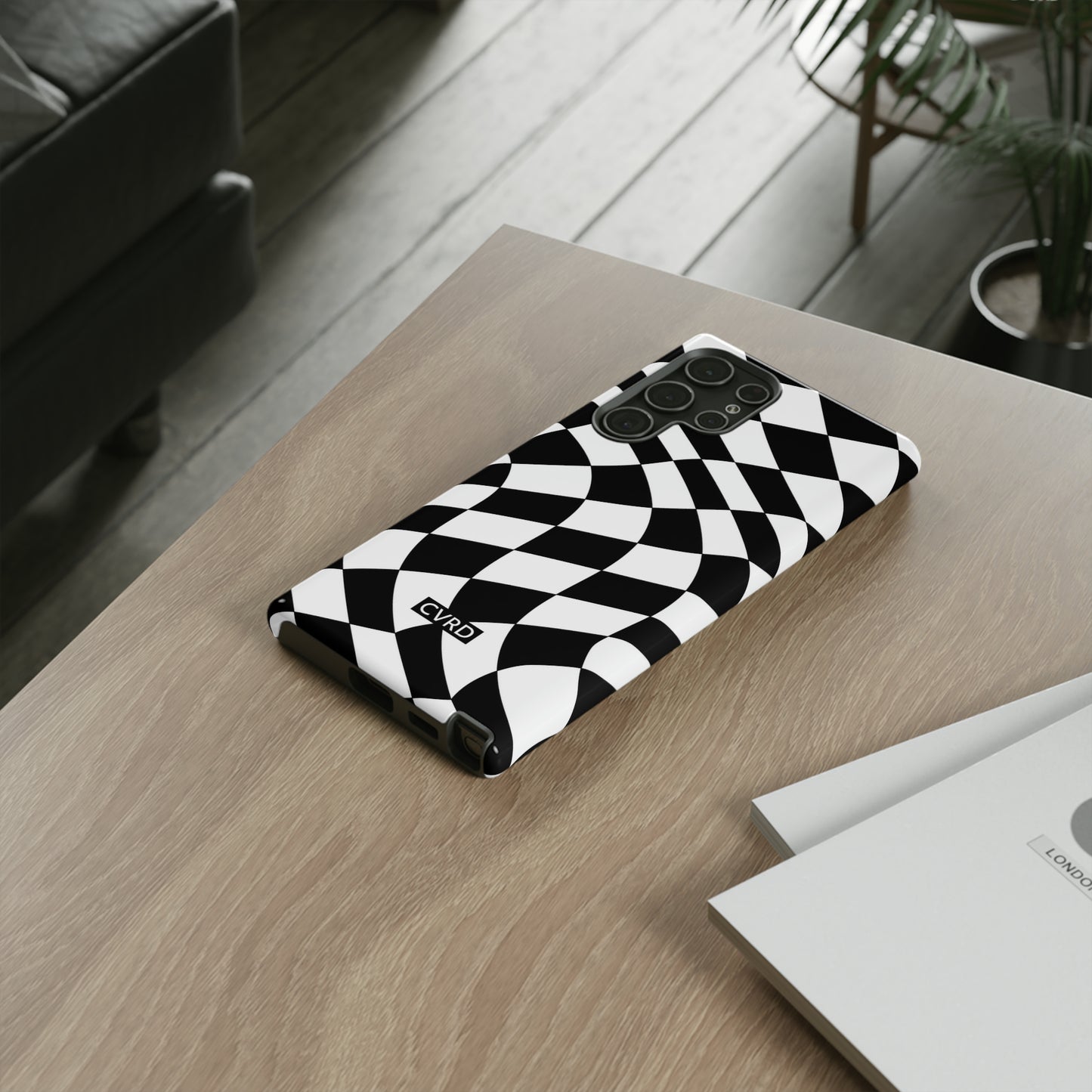 Checkered Waves Samsung Phone Case