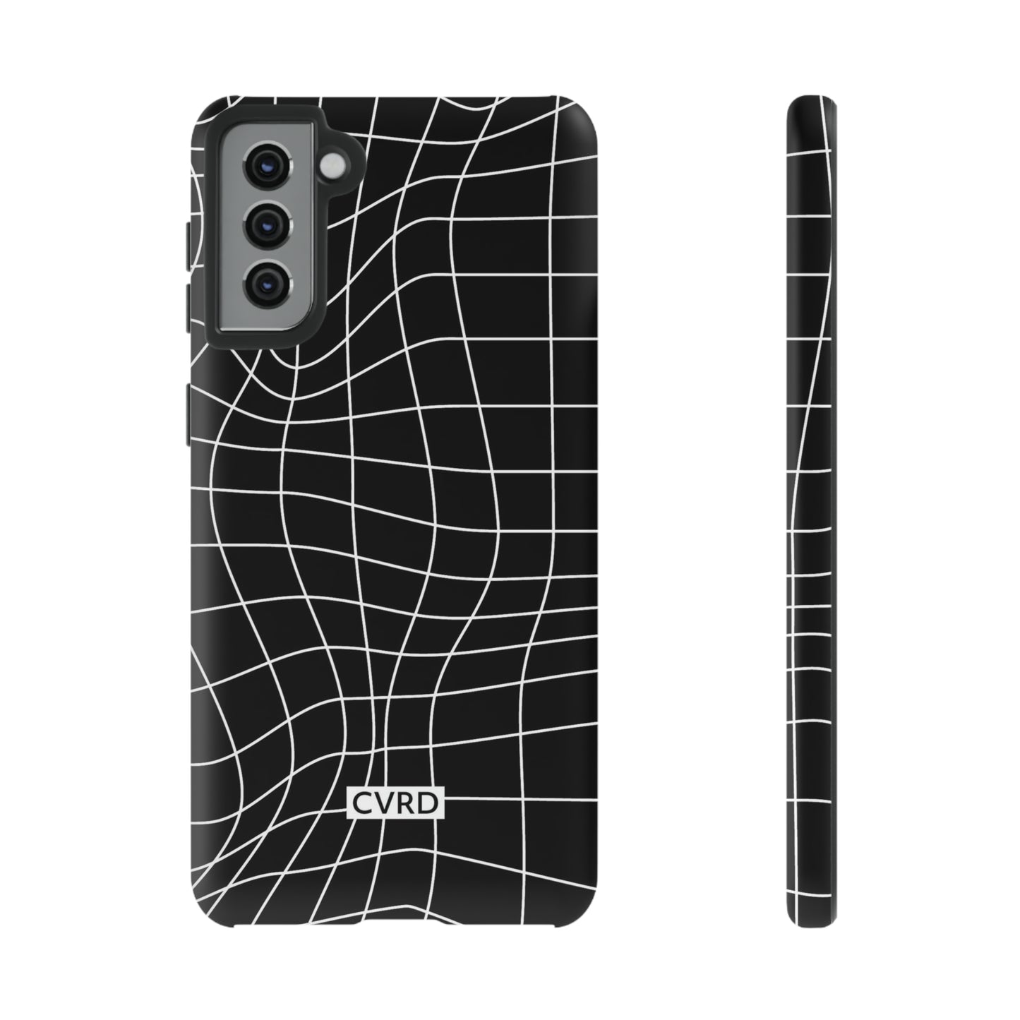 Black Wavy Grid Samsung Phone Case