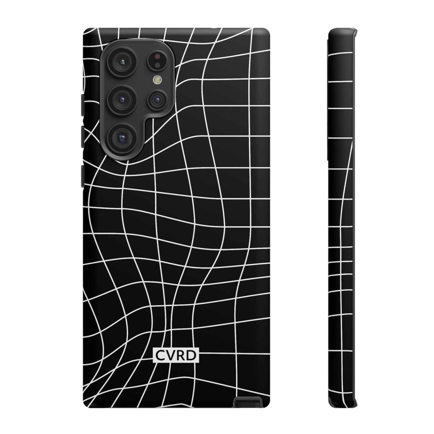 Black Wavy Grid Samsung Phone Case