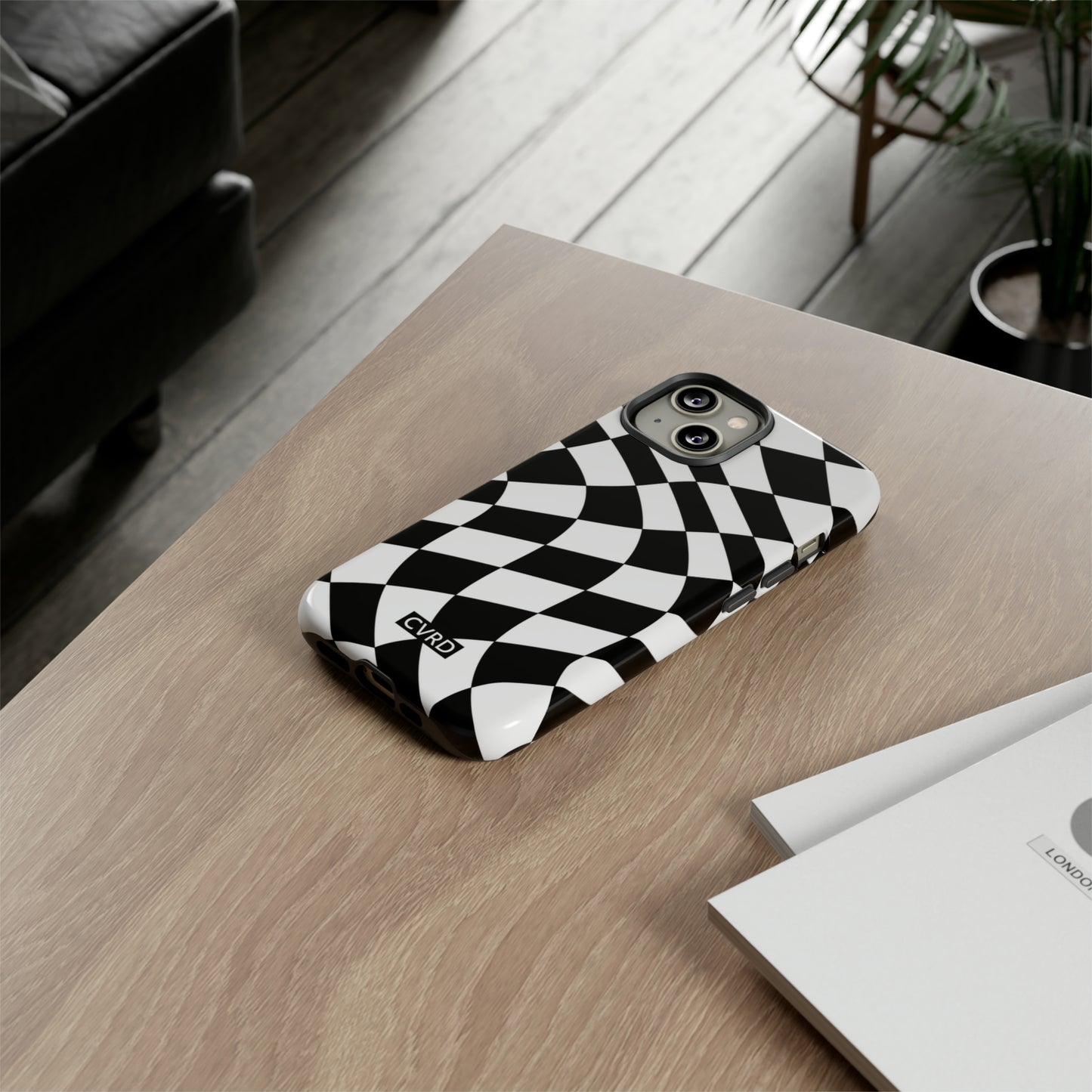 Checkered Waves iPhone Case