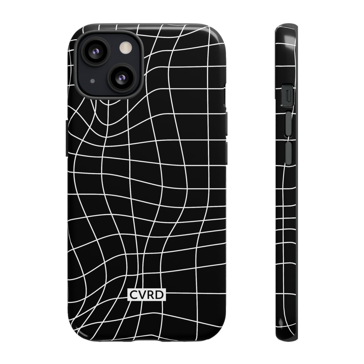 Black Wavy Grid iPhone Case