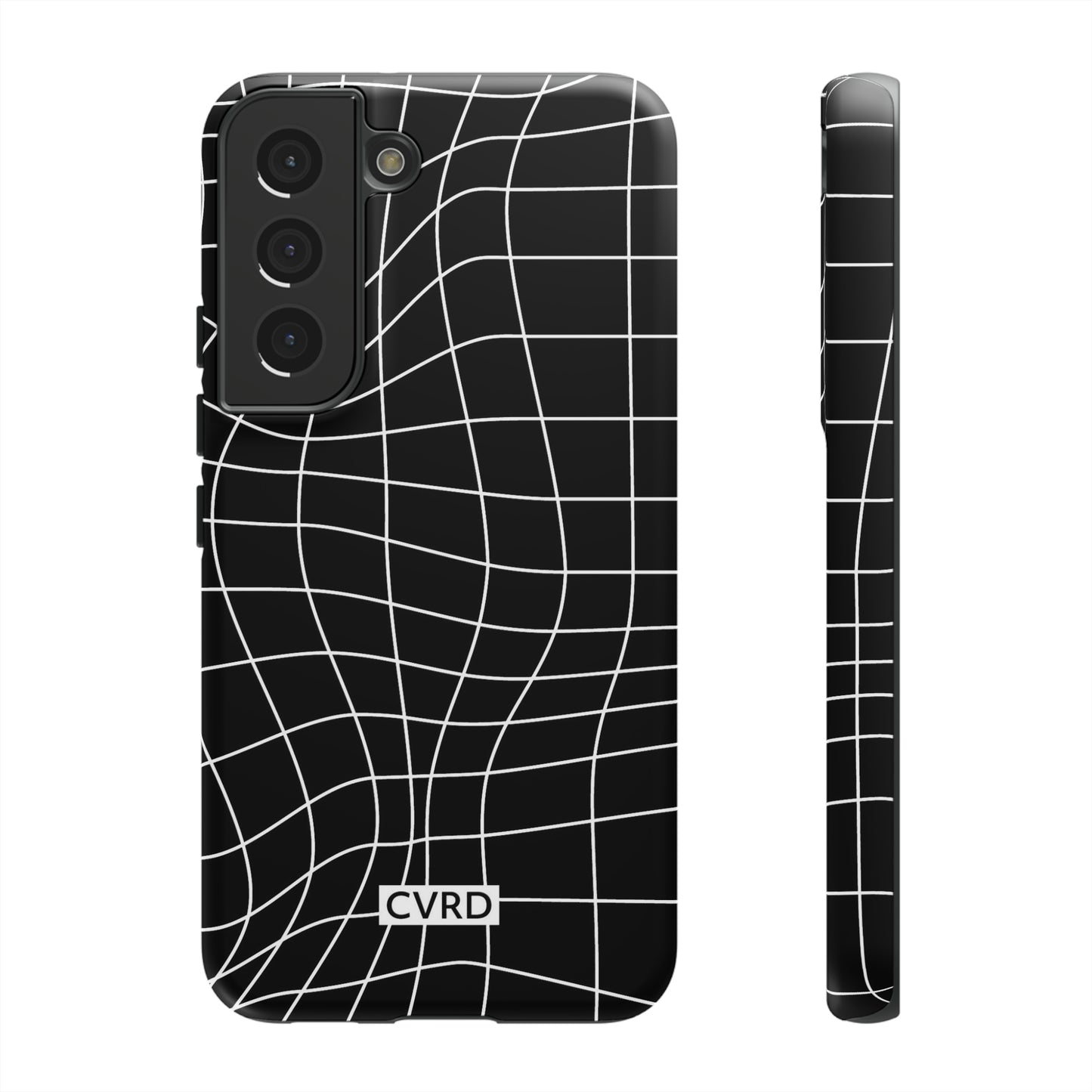 Black Wavy Grid Samsung Phone Case