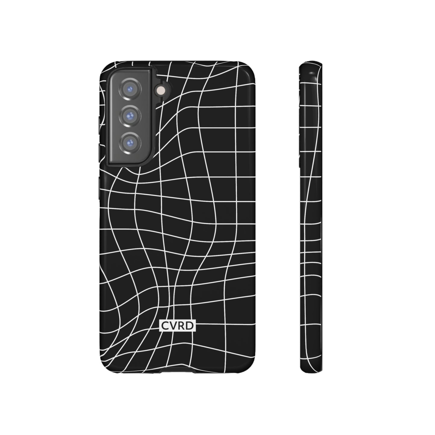 Black Wavy Grid Samsung Phone Case