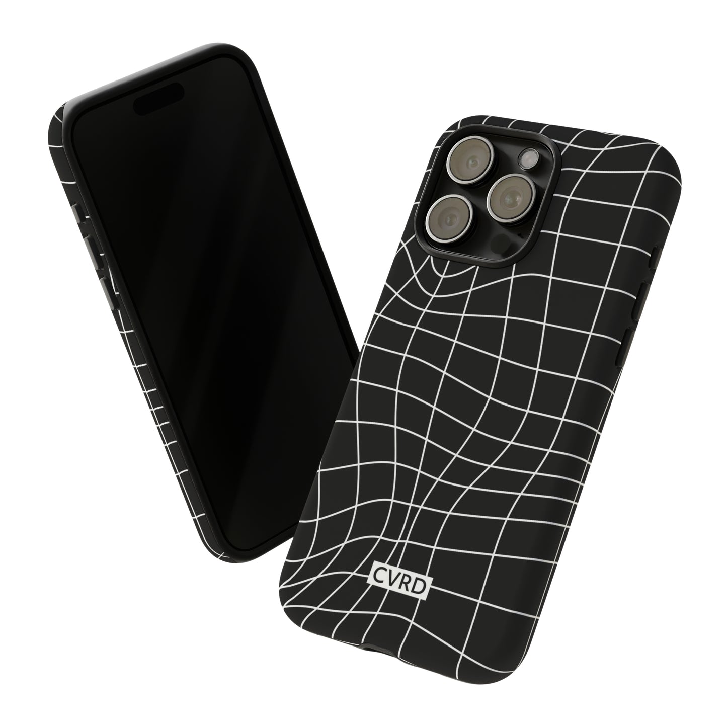 Black Wavy Grid iPhone Case