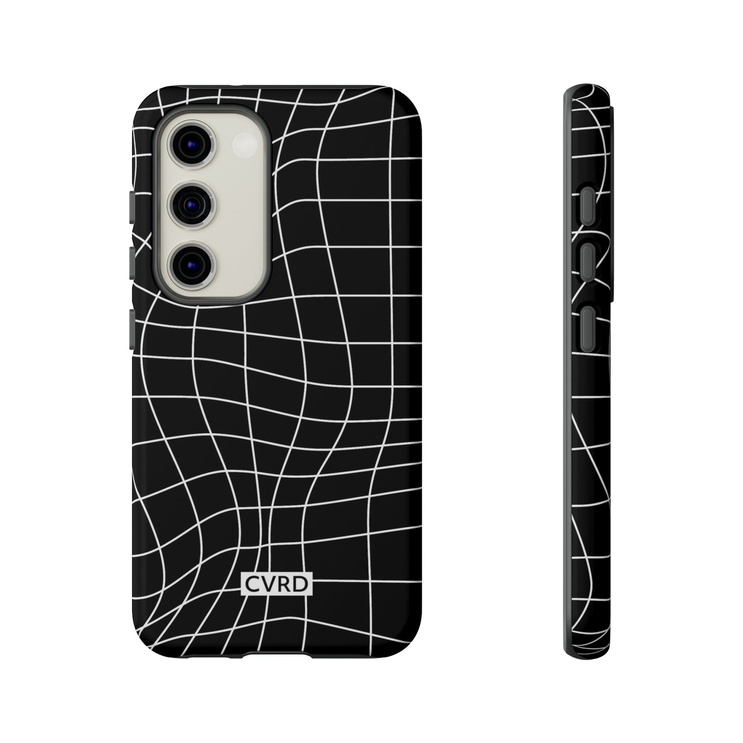 Black Wavy Grid Samsung Phone Case