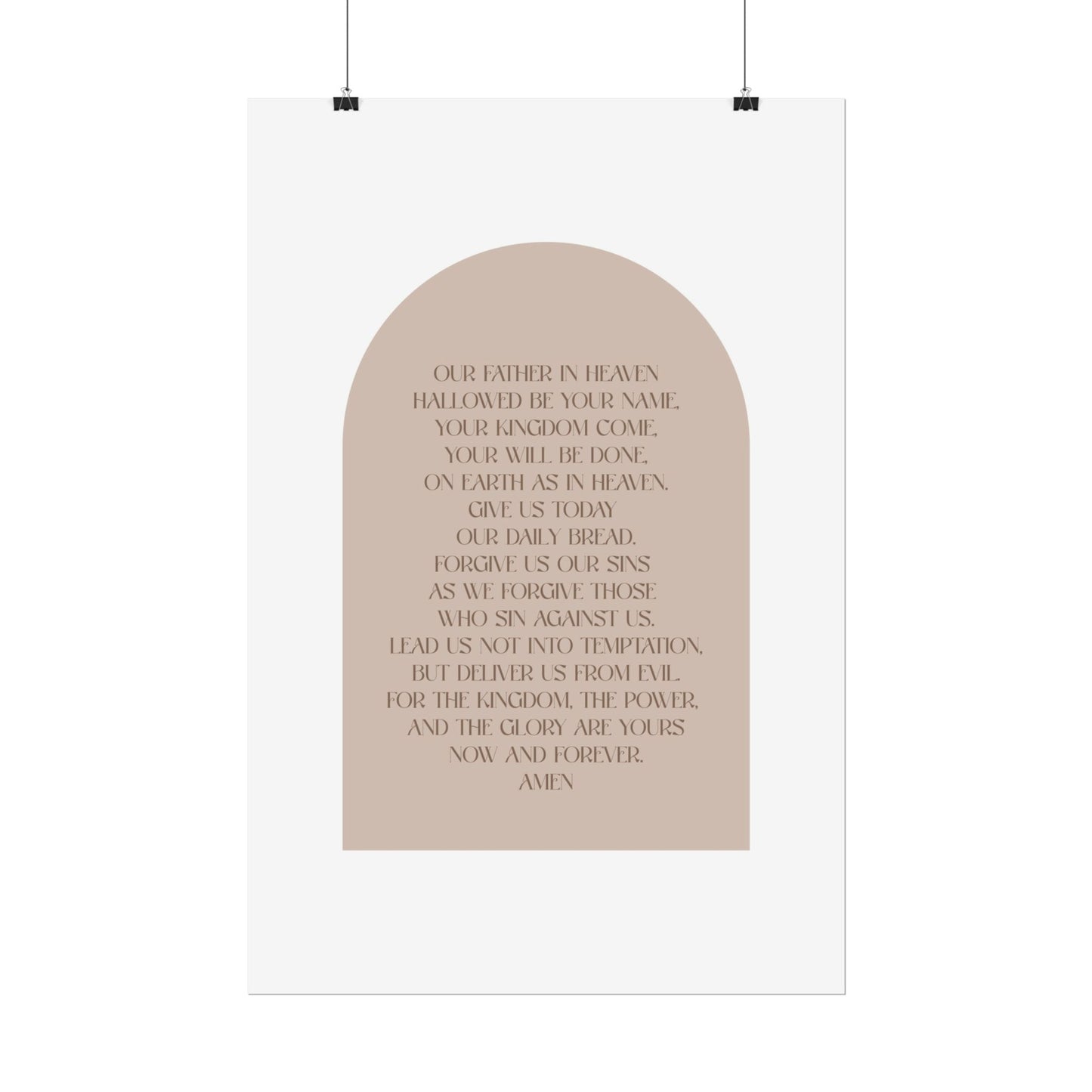 The Lord's Prayer Christian Art Print (Physical)