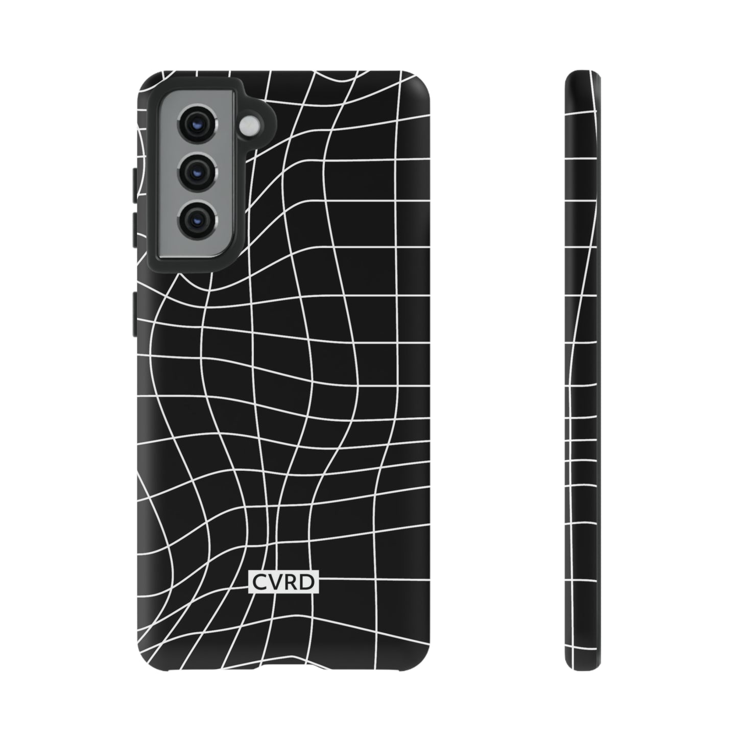 Black Wavy Grid Samsung Phone Case