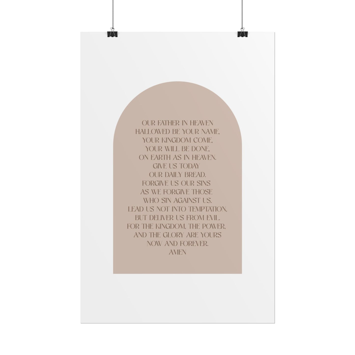 The Lord's Prayer Christian Art Print (Physical)