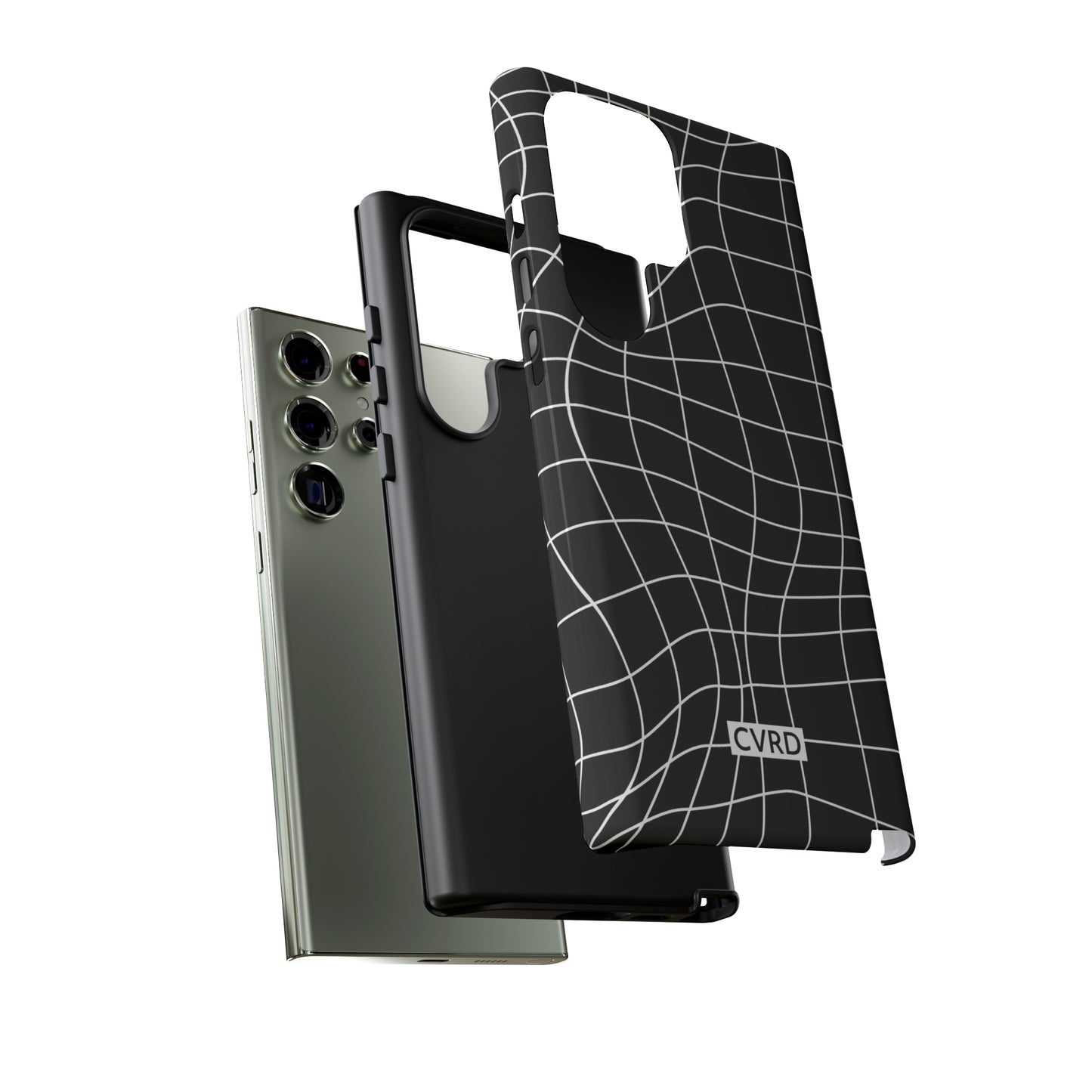 Black Wavy Grid Samsung Phone Case