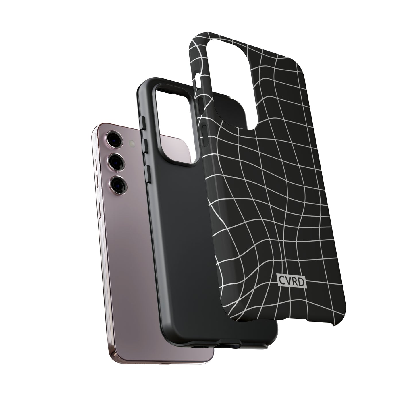 Black Wavy Grid Samsung Phone Case