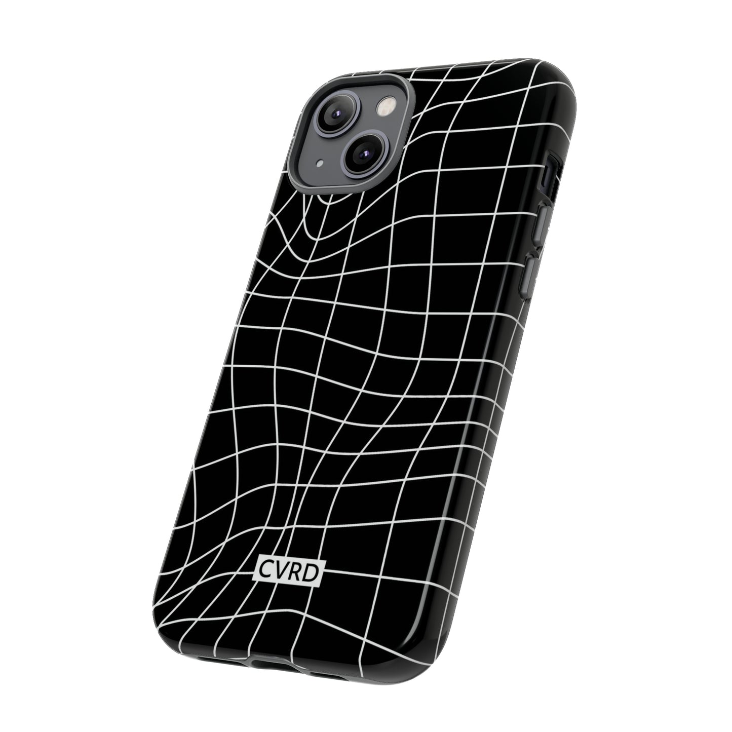 Black Wavy Grid iPhone Case