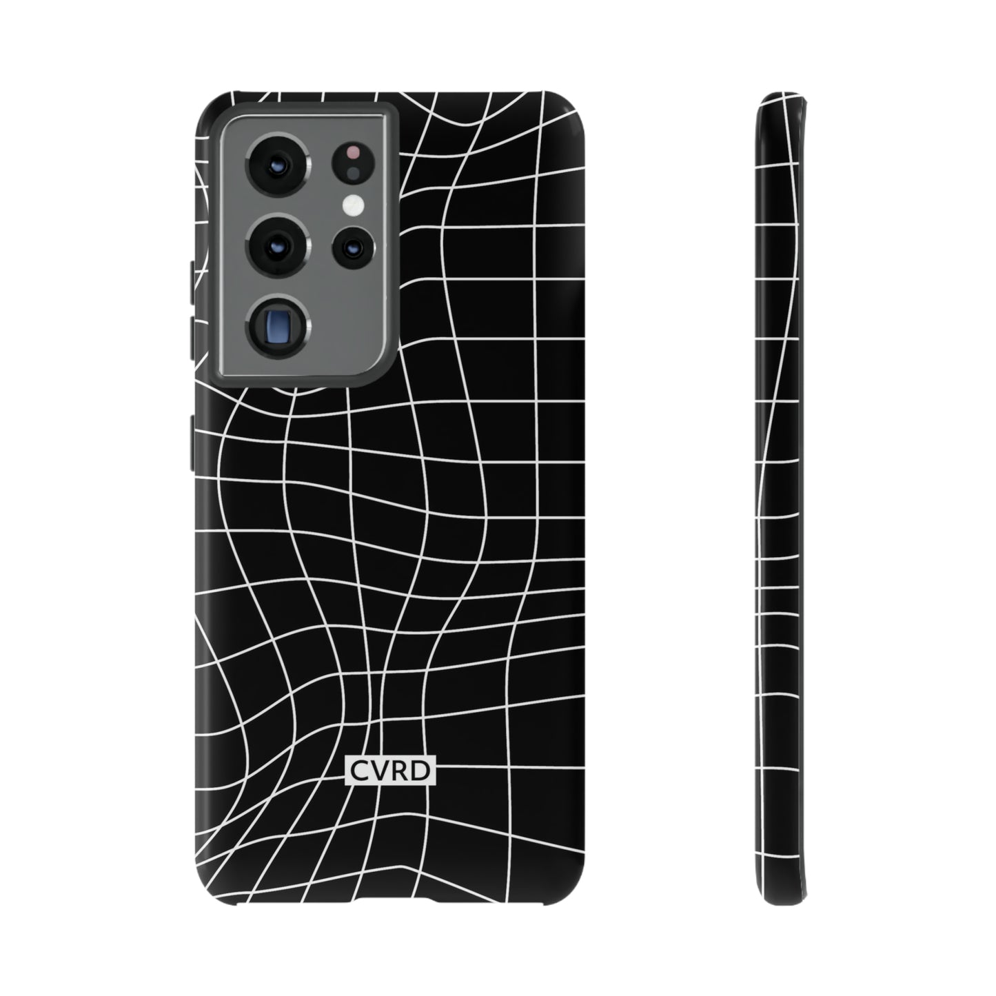 Black Wavy Grid Samsung Phone Case