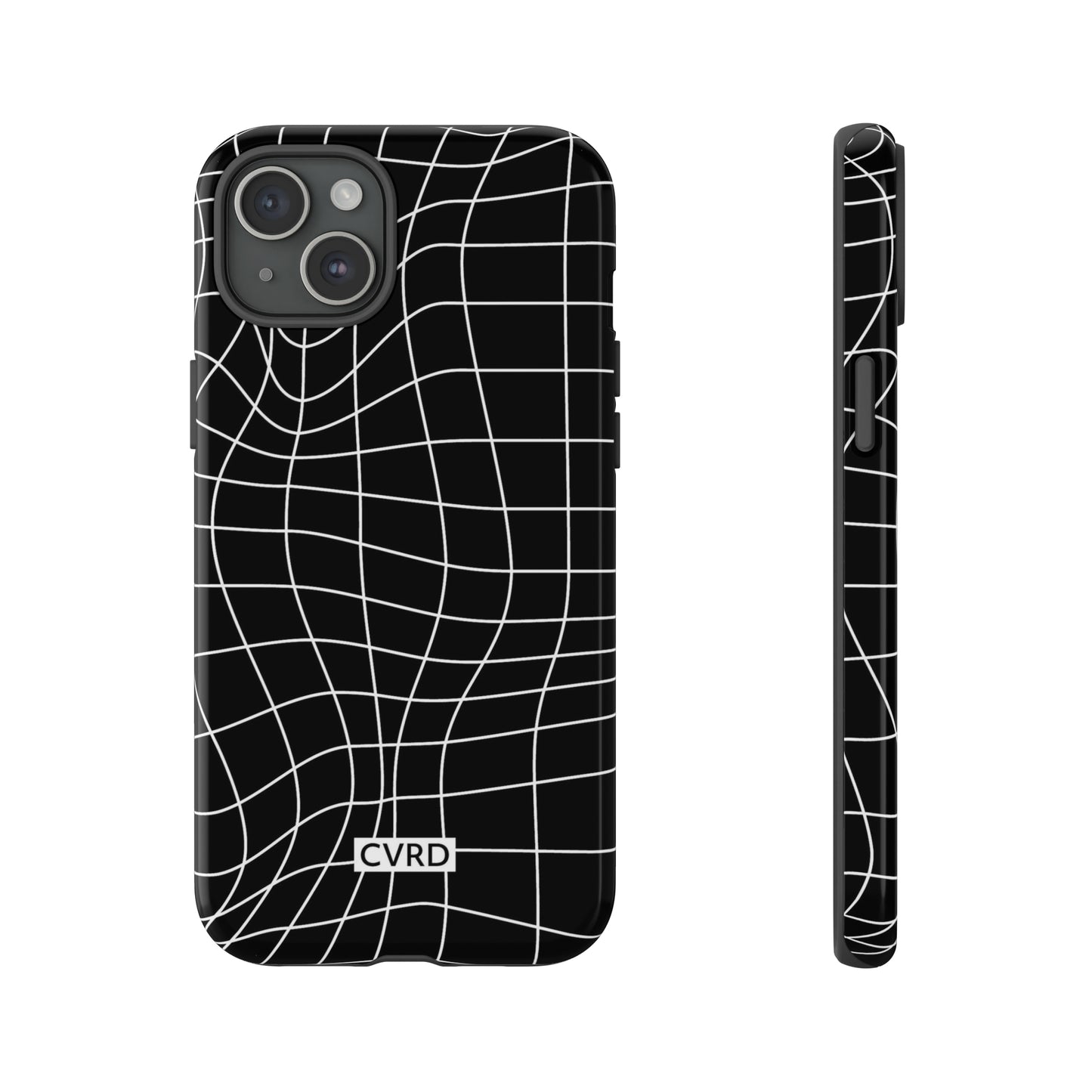 Black Wavy Grid iPhone Case