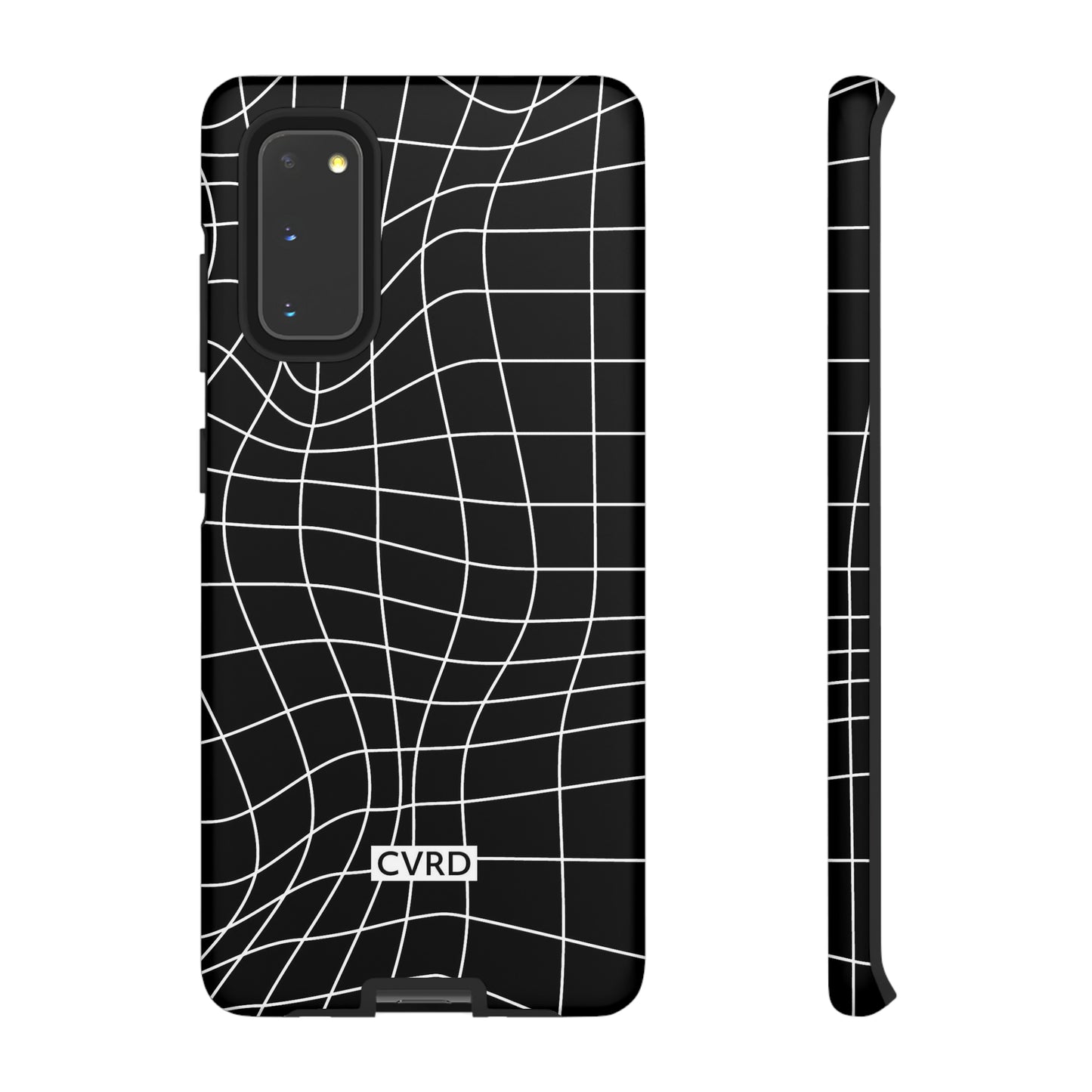 Black Wavy Grid Samsung Phone Case