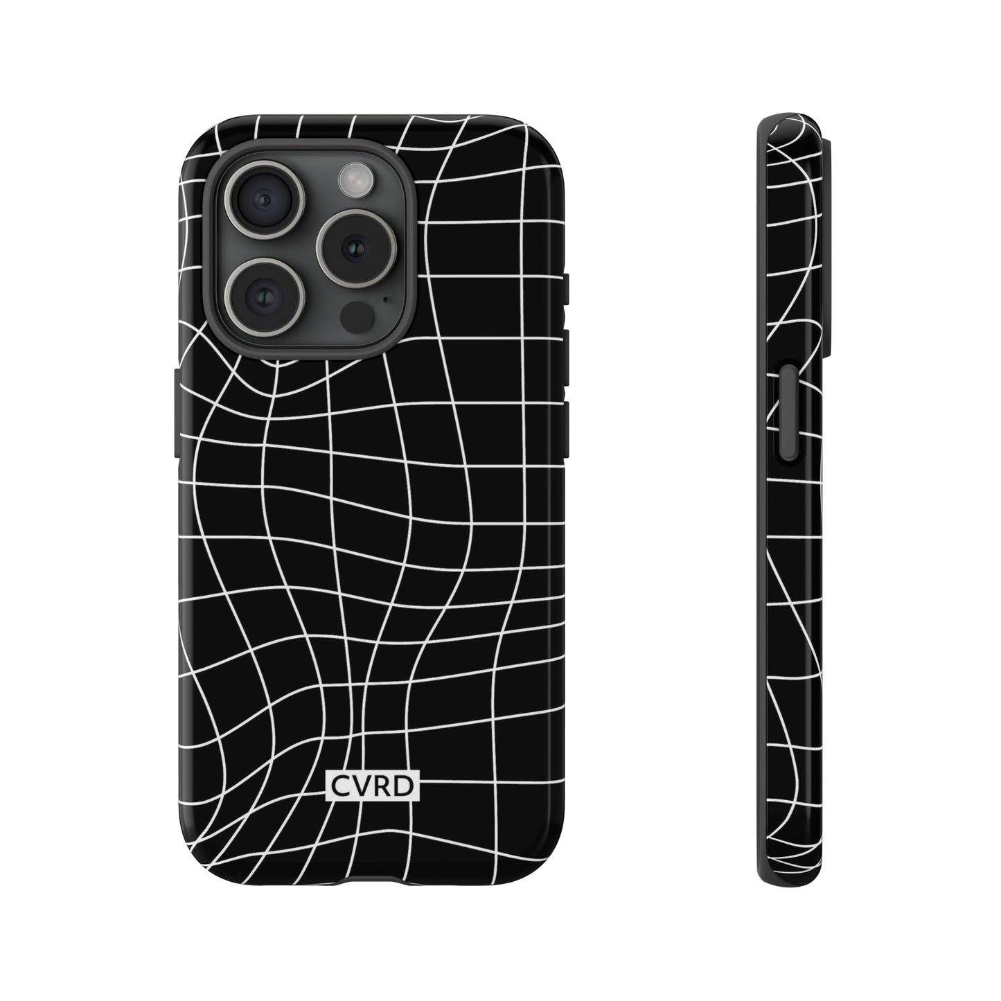 Black Wavy Grid iPhone Case