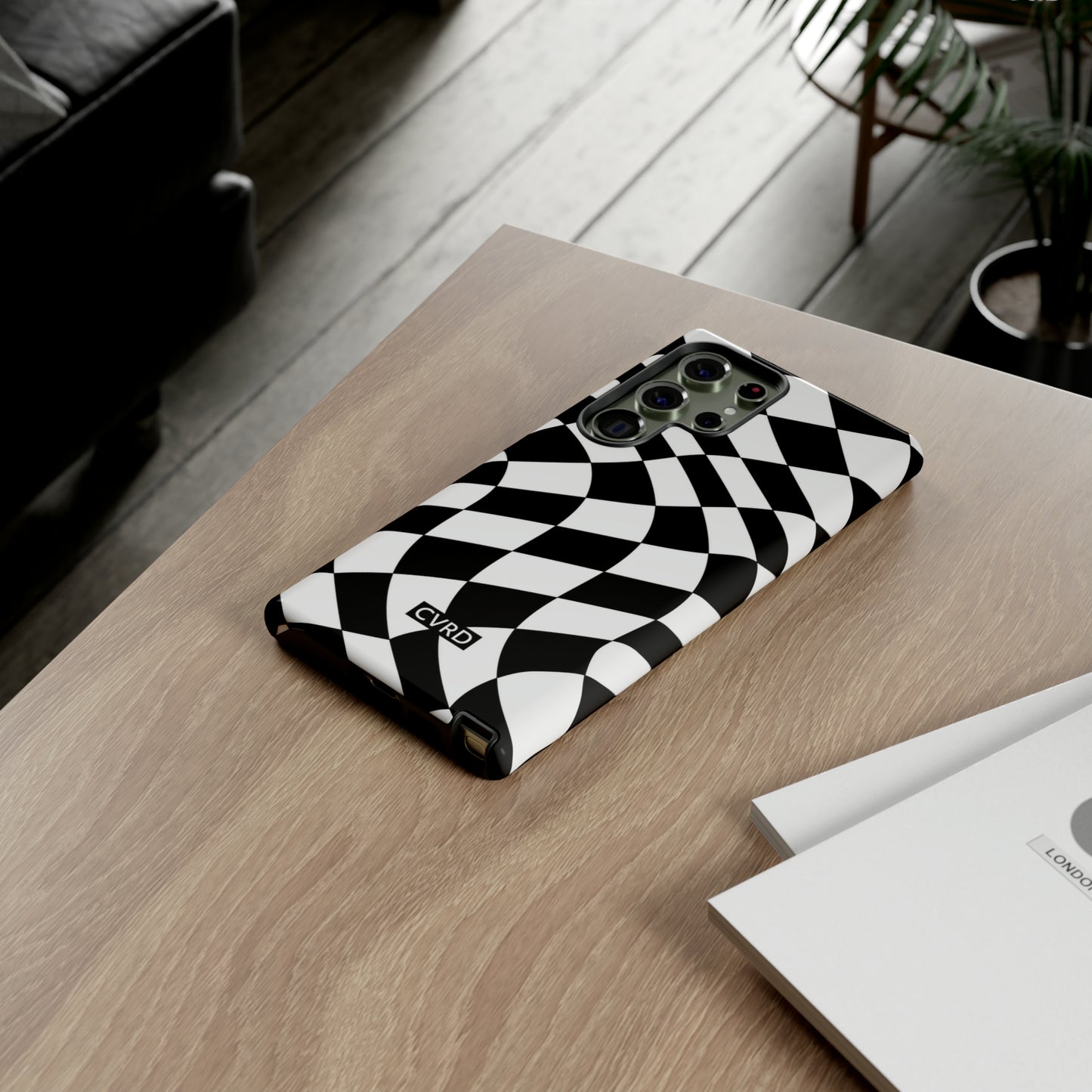 Checkered Waves Samsung Phone Case