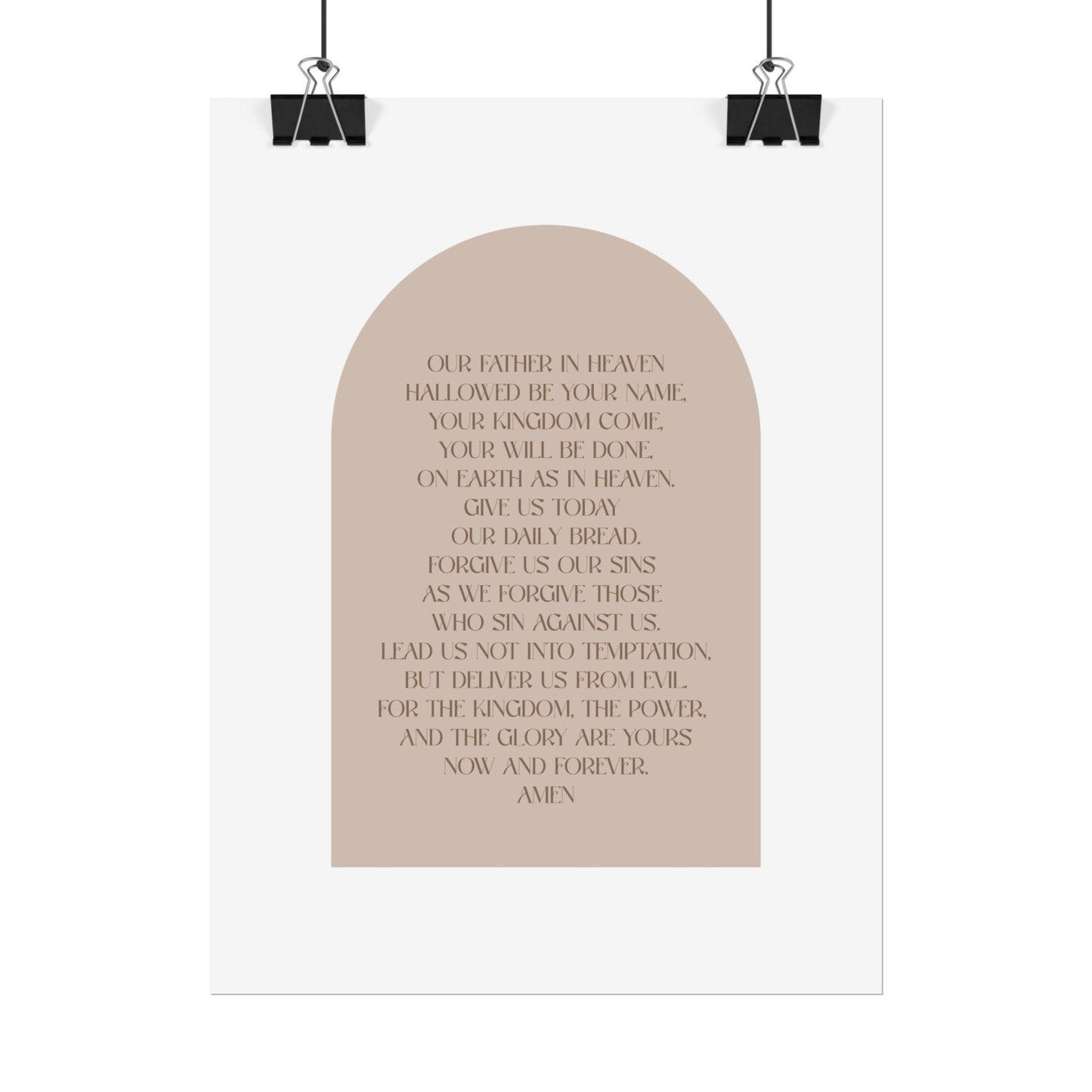 The Lord's Prayer Christian Art Print (Physical)