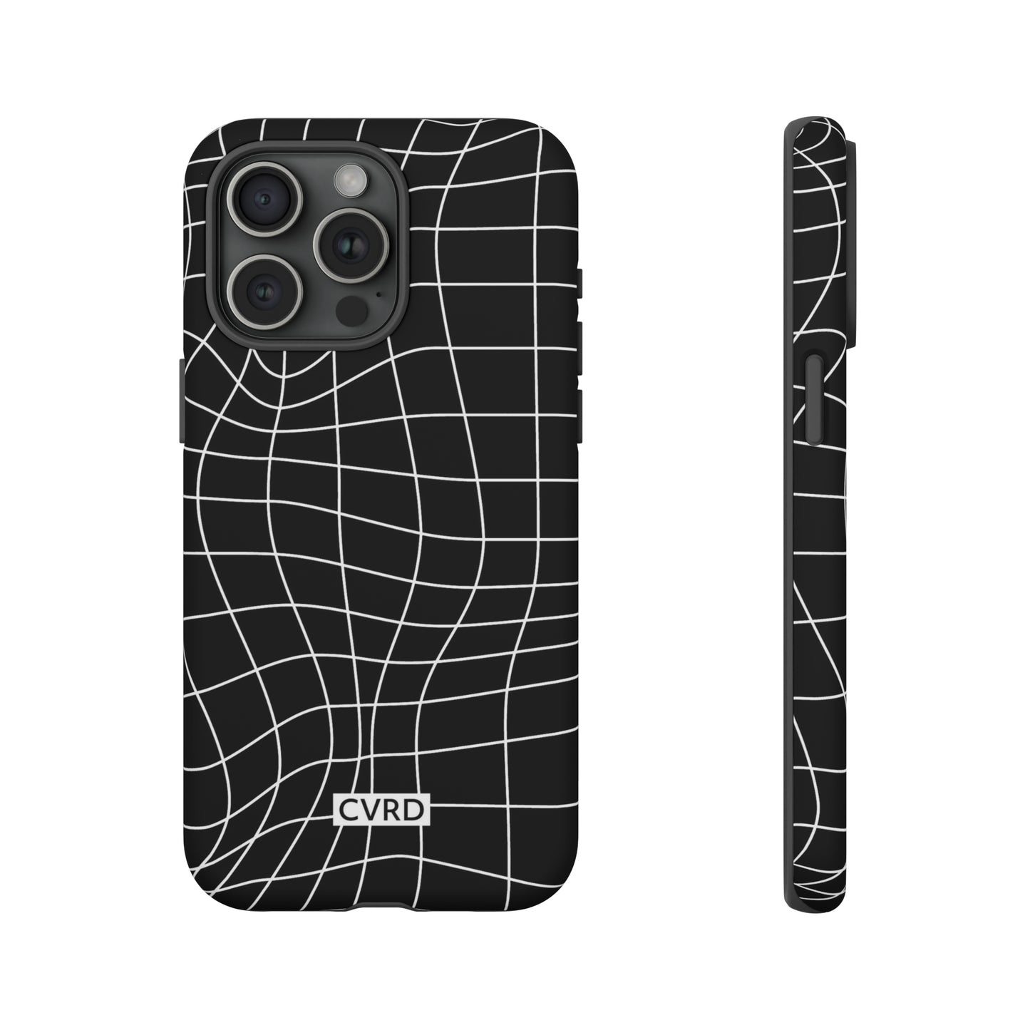 Black Wavy Grid iPhone Case