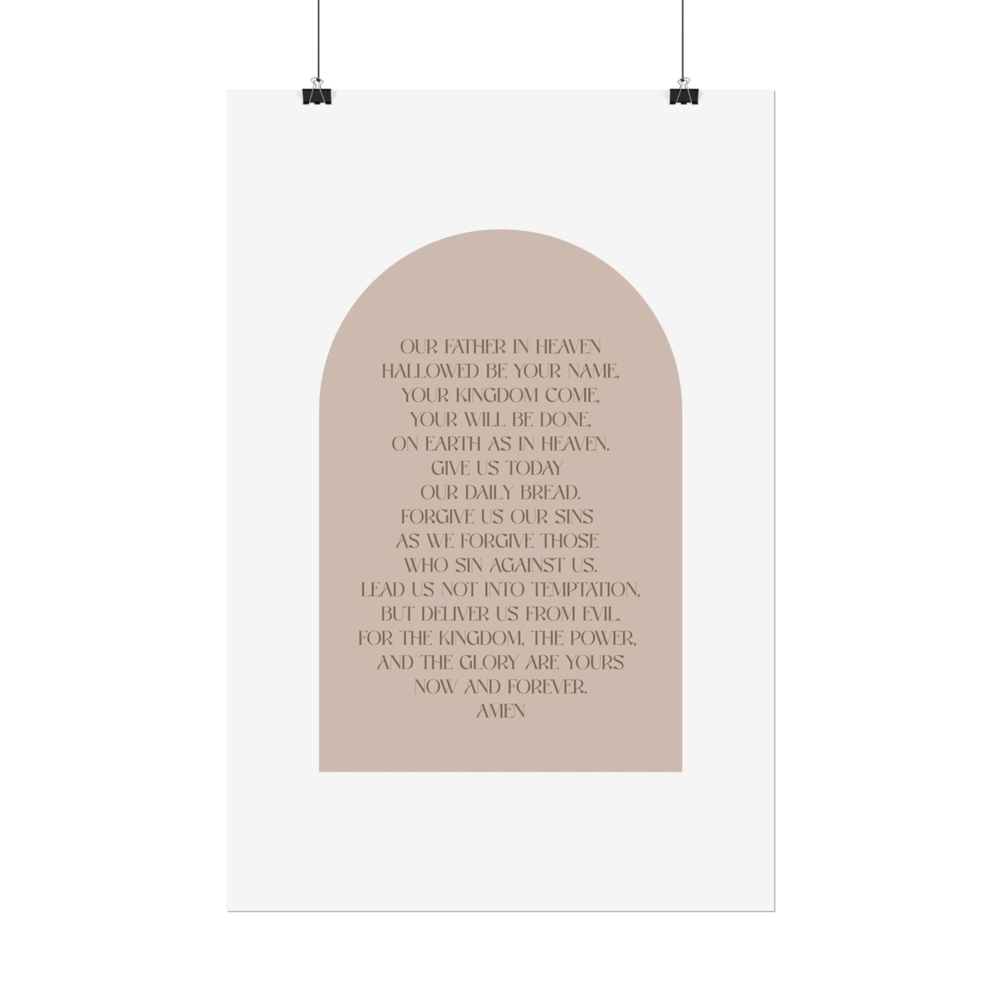 The Lord's Prayer Christian Art Print (Physical)
