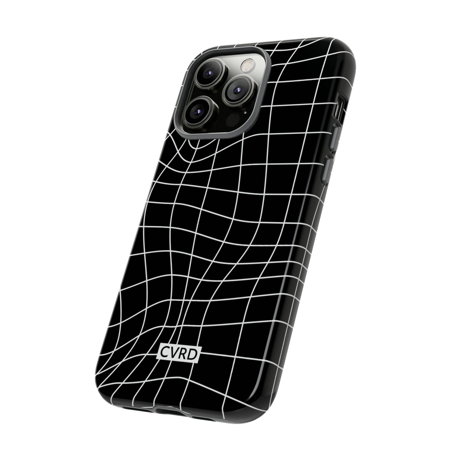 Black Wavy Grid iPhone Case