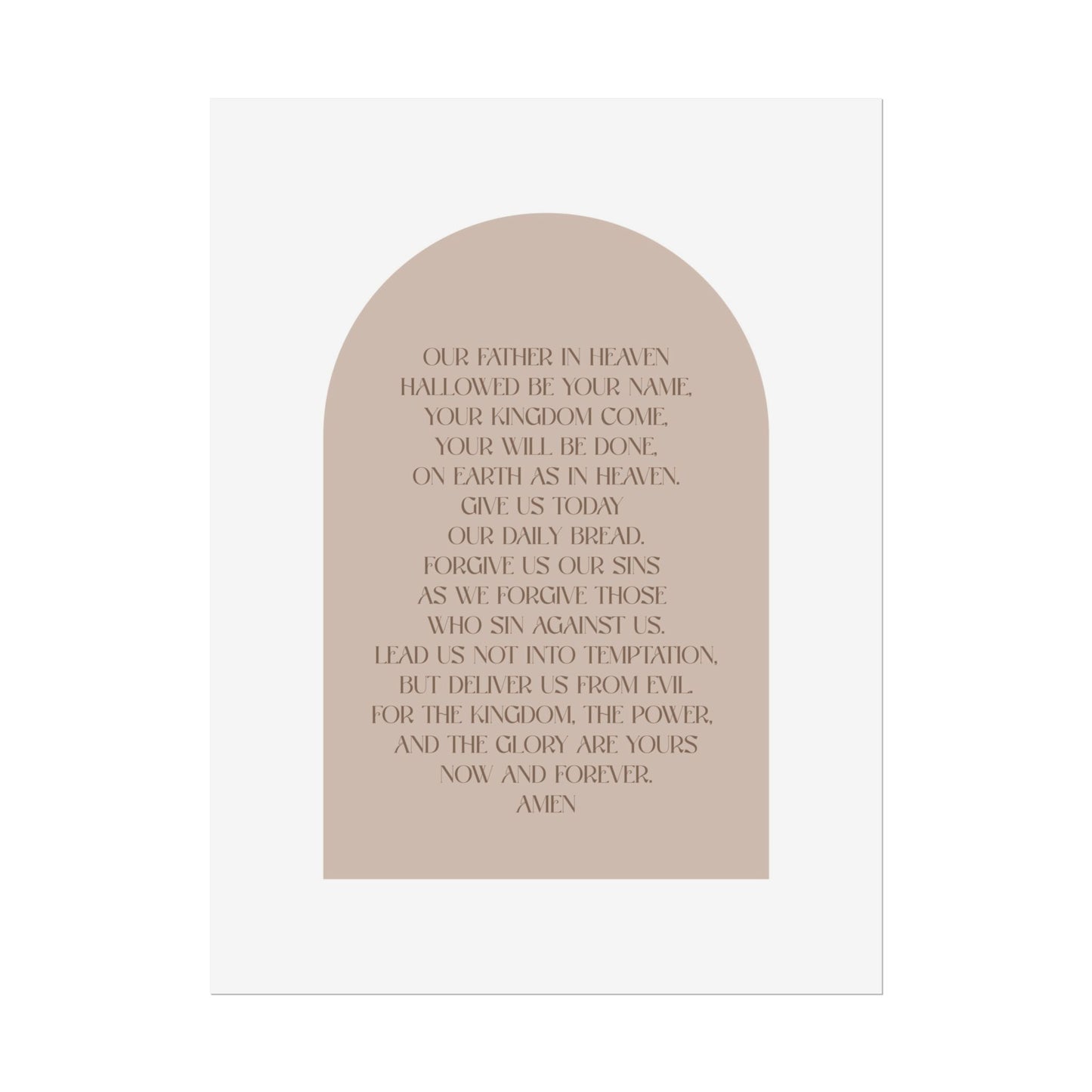 The Lord's Prayer Christian Art Print (Physical)