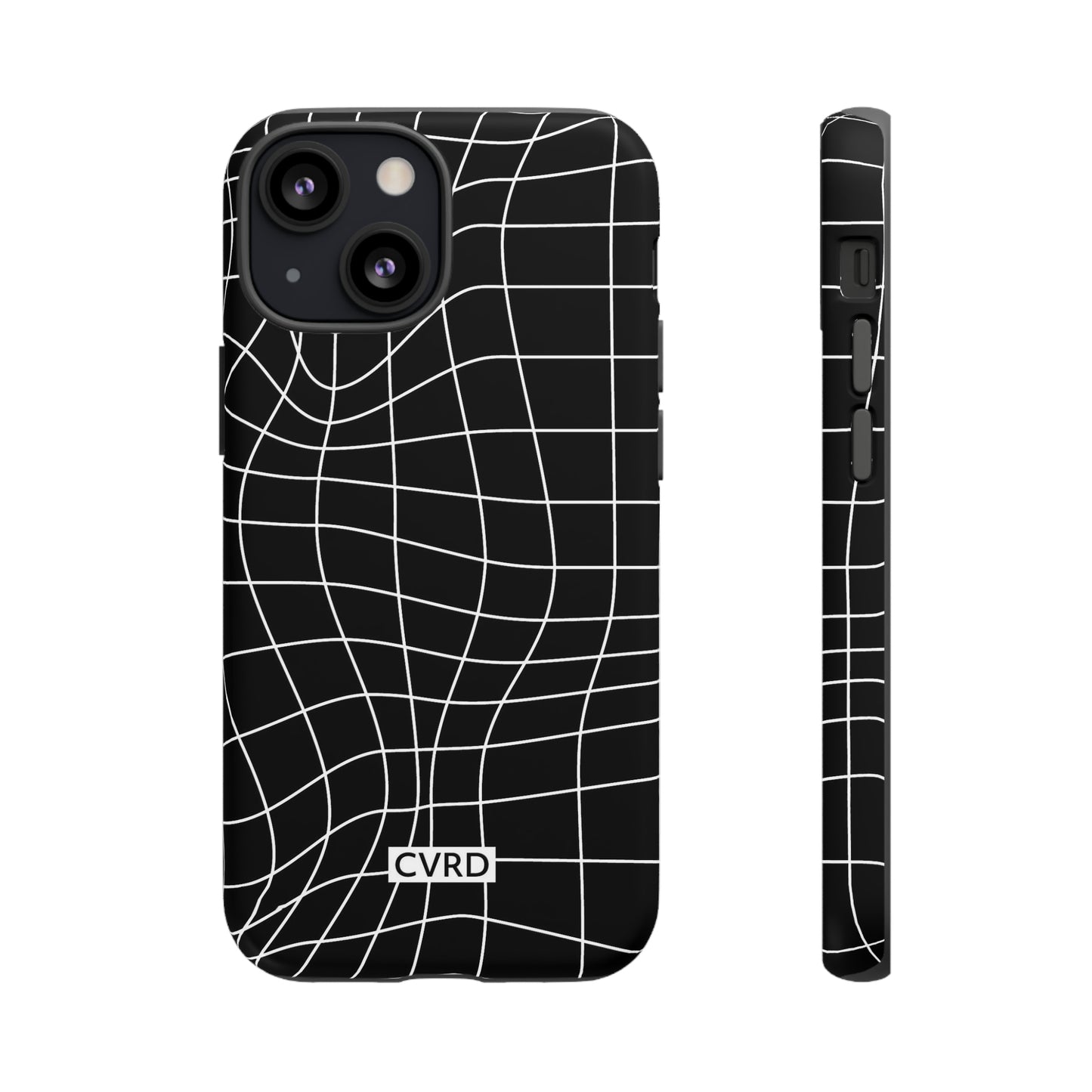 Black Wavy Grid iPhone Case