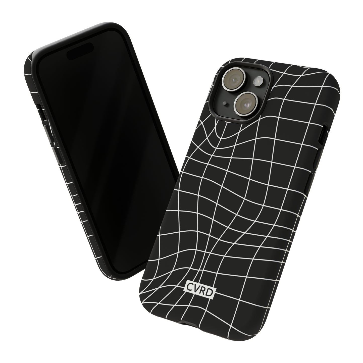 Black Wavy Grid iPhone Case