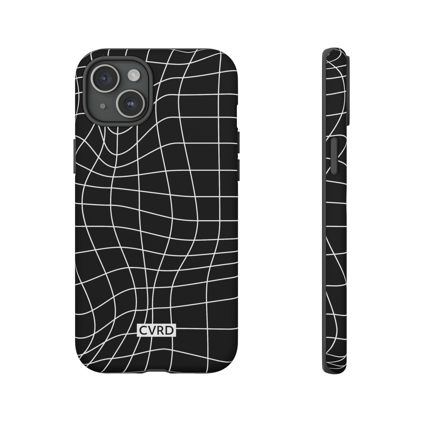 Black Wavy Grid iPhone Case