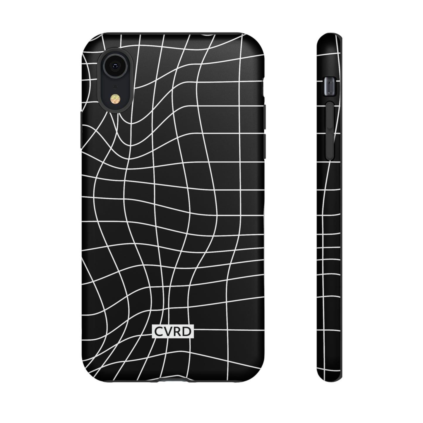 Black Wavy Grid iPhone Case