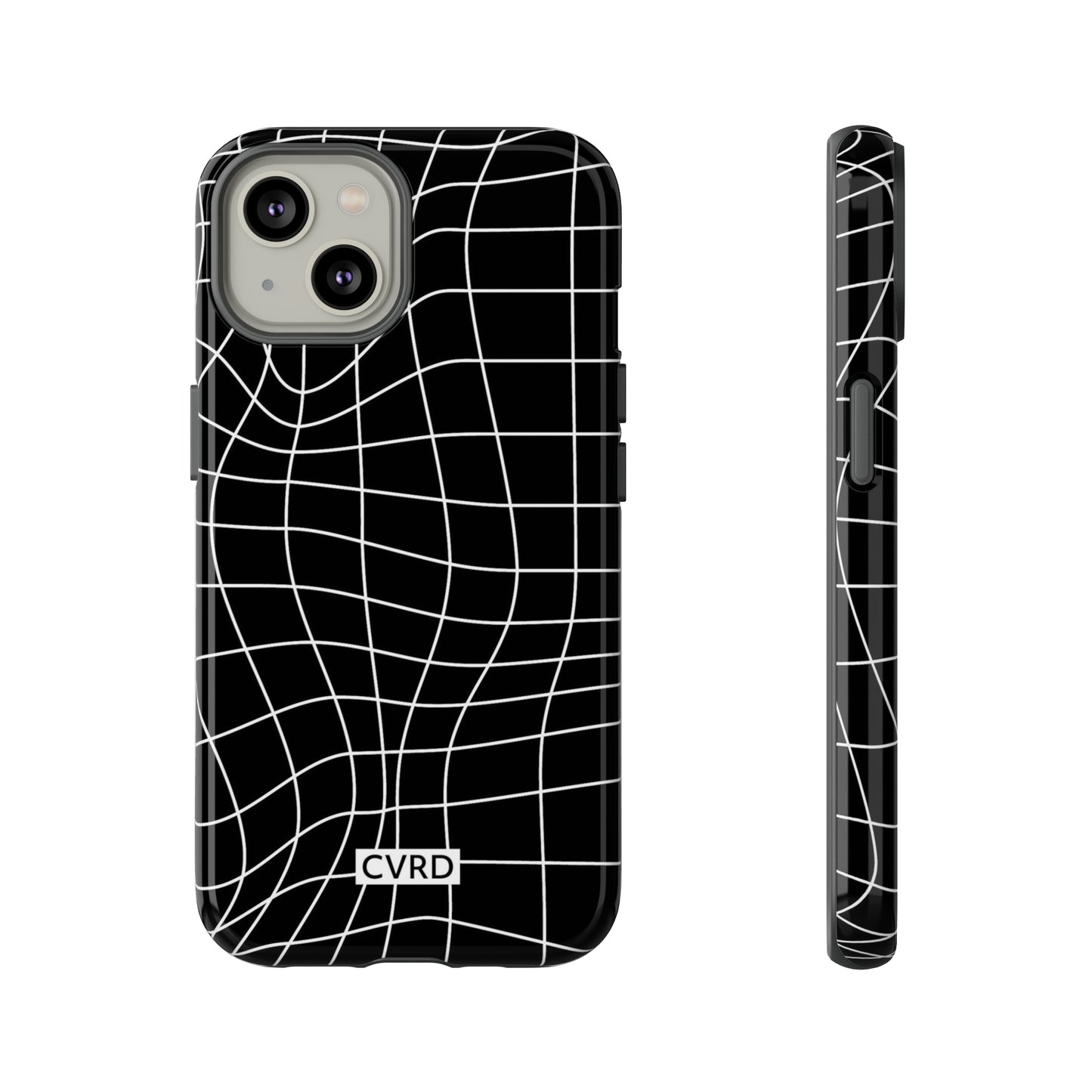 Black Wavy Grid iPhone Case