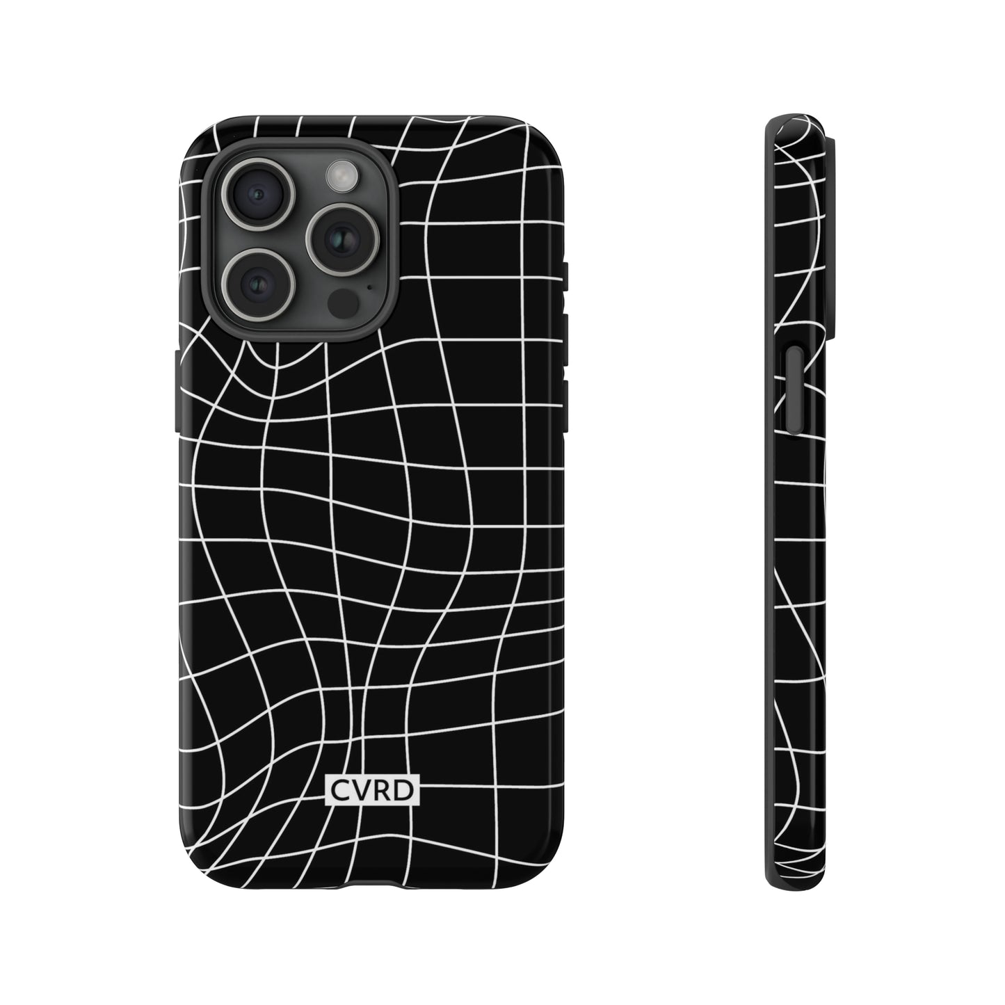 Black Wavy Grid iPhone Case