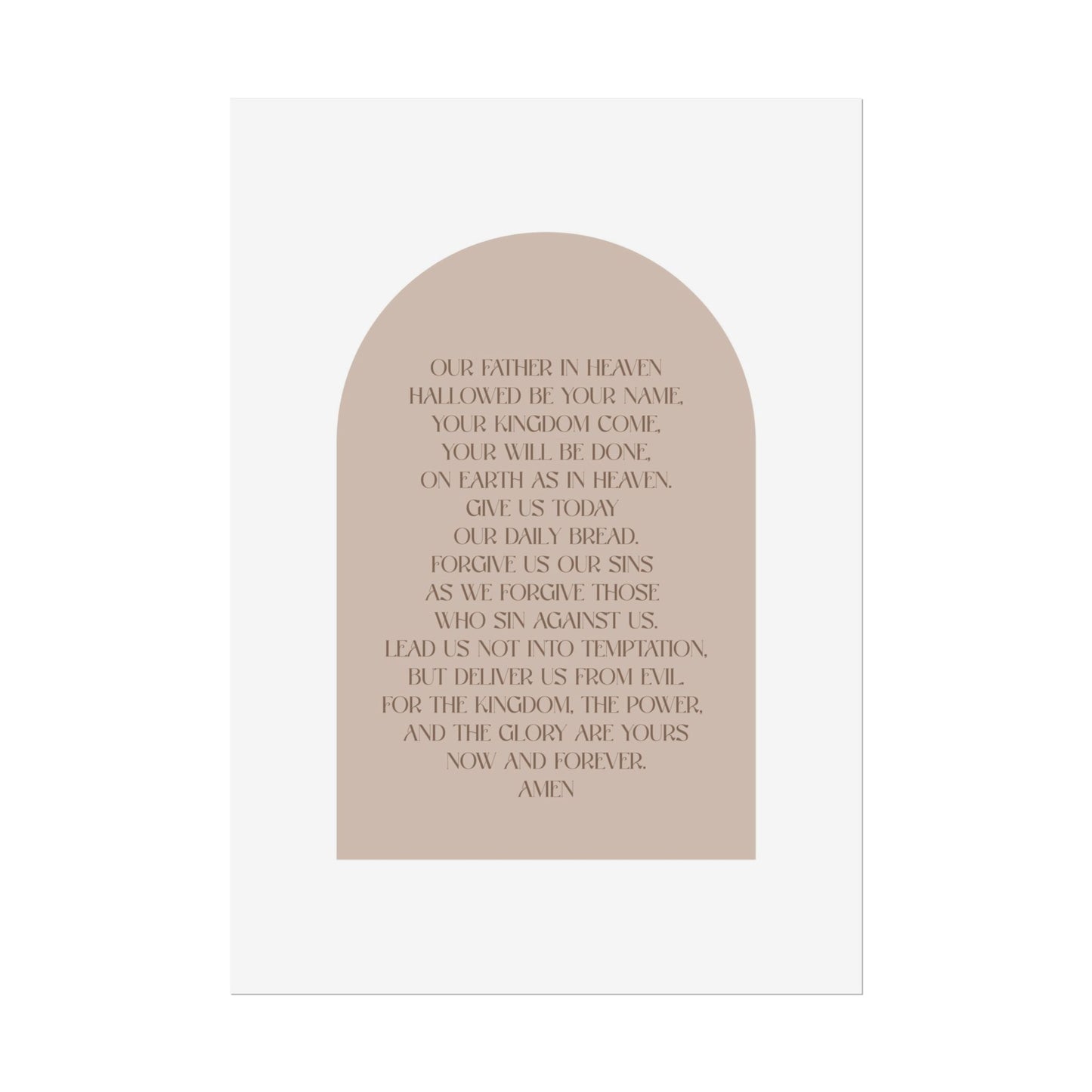 The Lord's Prayer Christian Art Print (Physical)