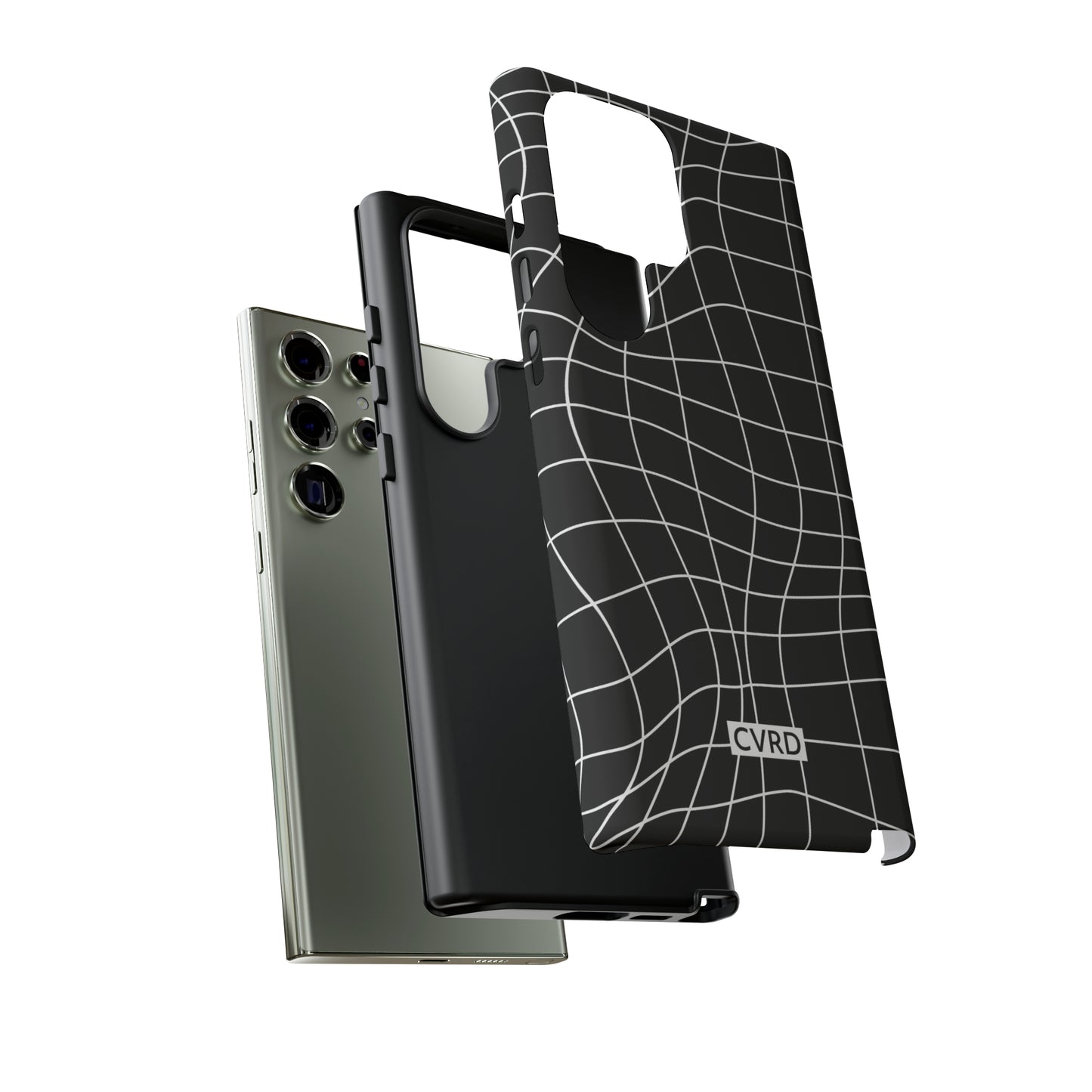 Black Wavy Grid Samsung Phone Case