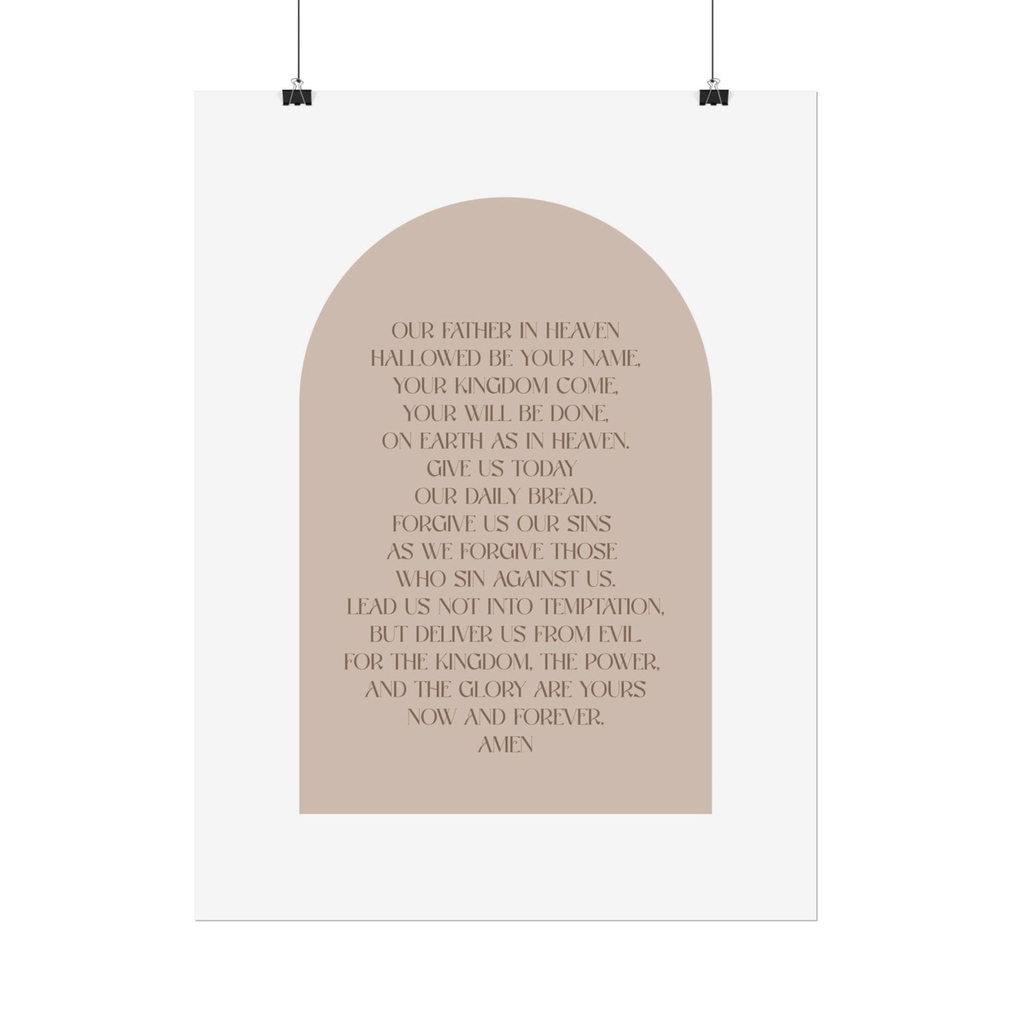 The Lord's Prayer Christian Art Print (Physical)