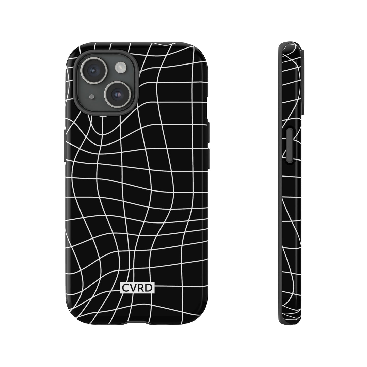 Black Wavy Grid iPhone Case