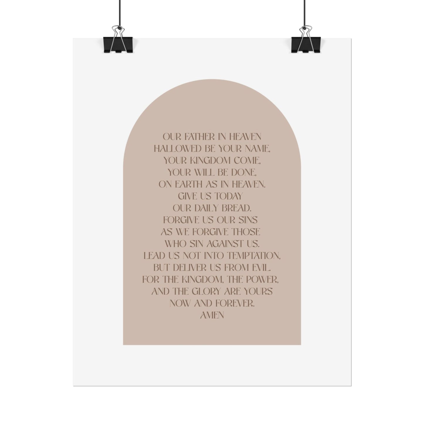 The Lord's Prayer Christian Art Print (Physical)