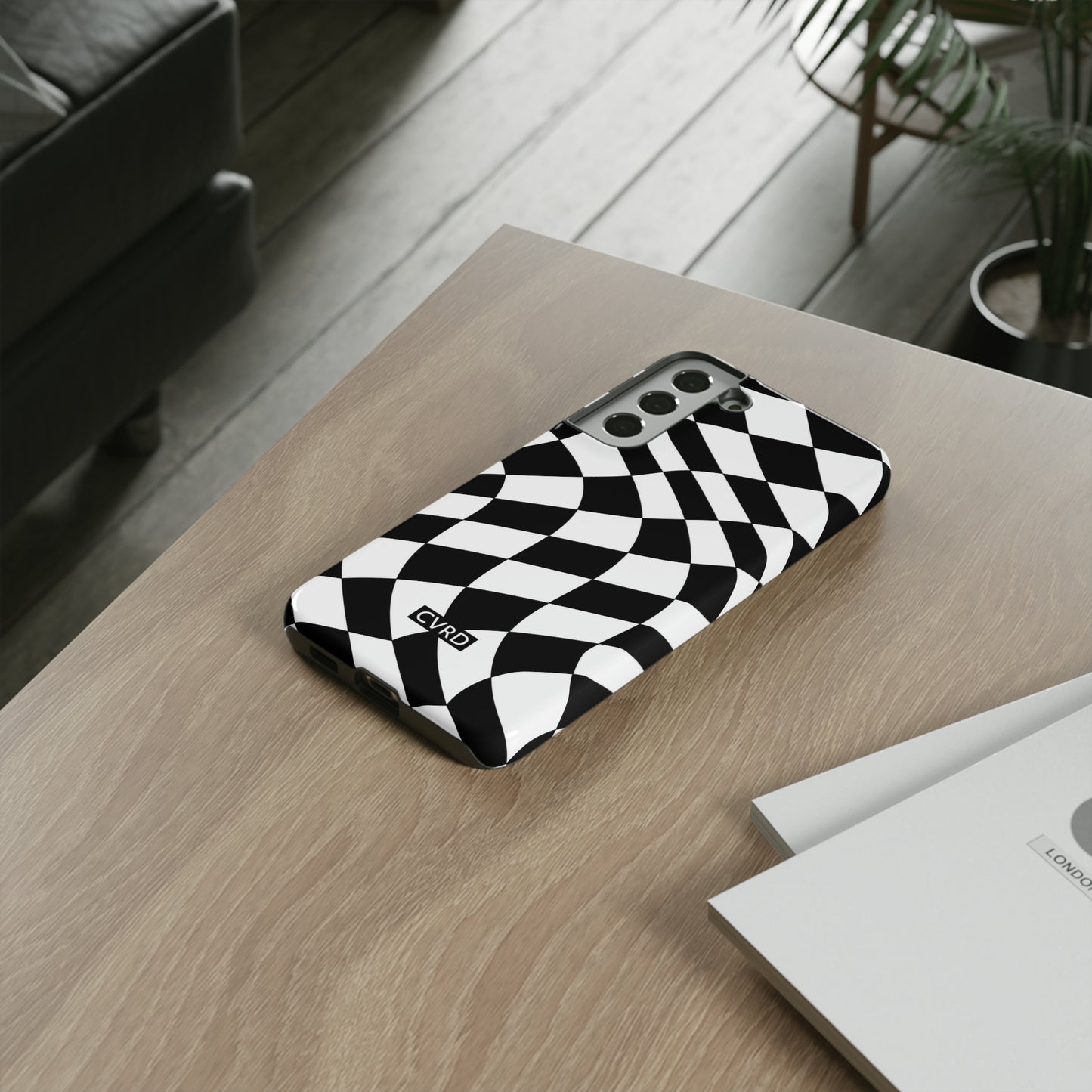 Checkered Waves Samsung Phone Case