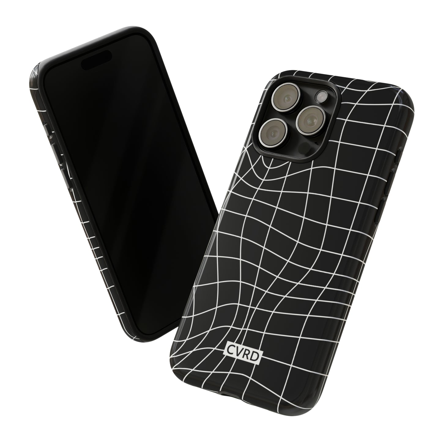 Black Wavy Grid iPhone Case