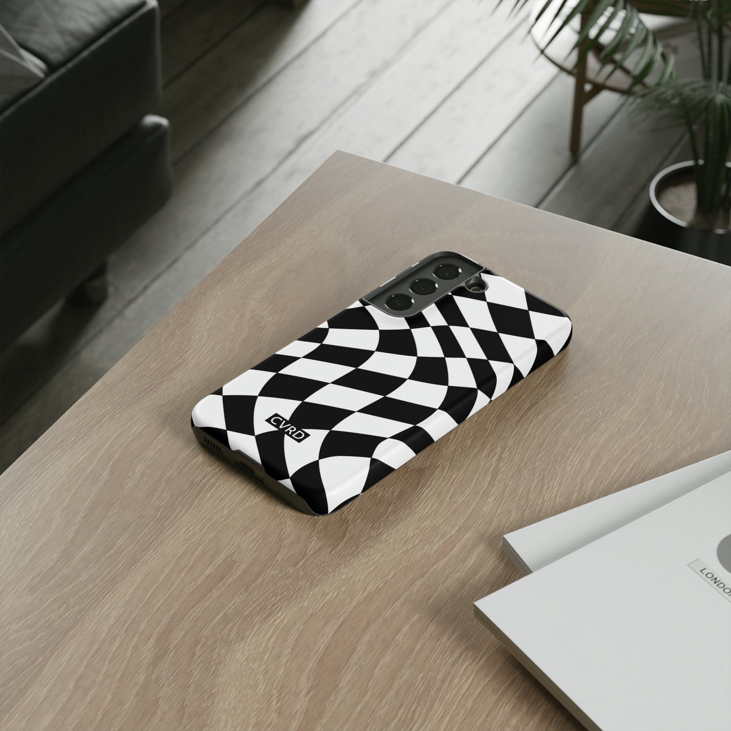 Checkered Waves Samsung Phone Case