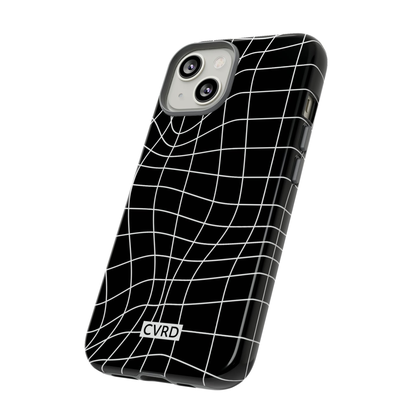 Black Wavy Grid iPhone Case