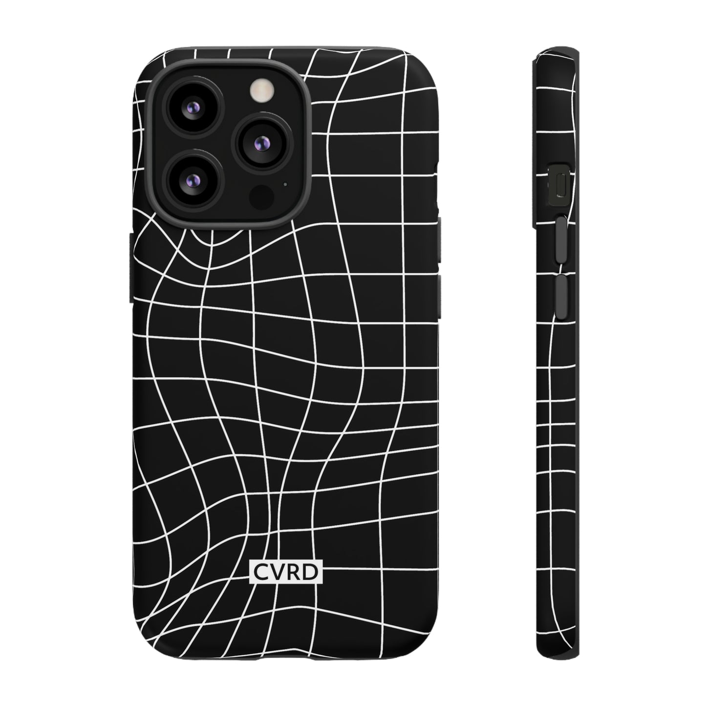 Black Wavy Grid iPhone Case