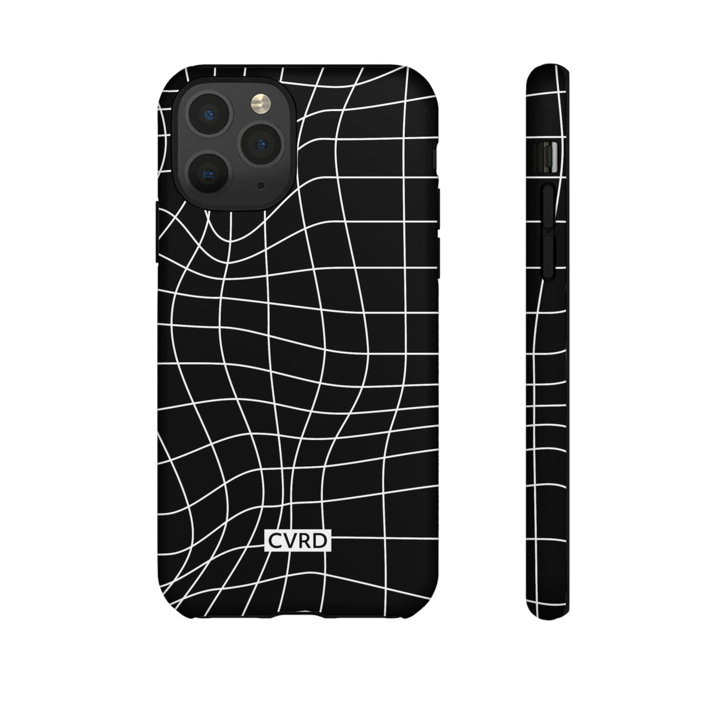 Black Wavy Grid iPhone Case