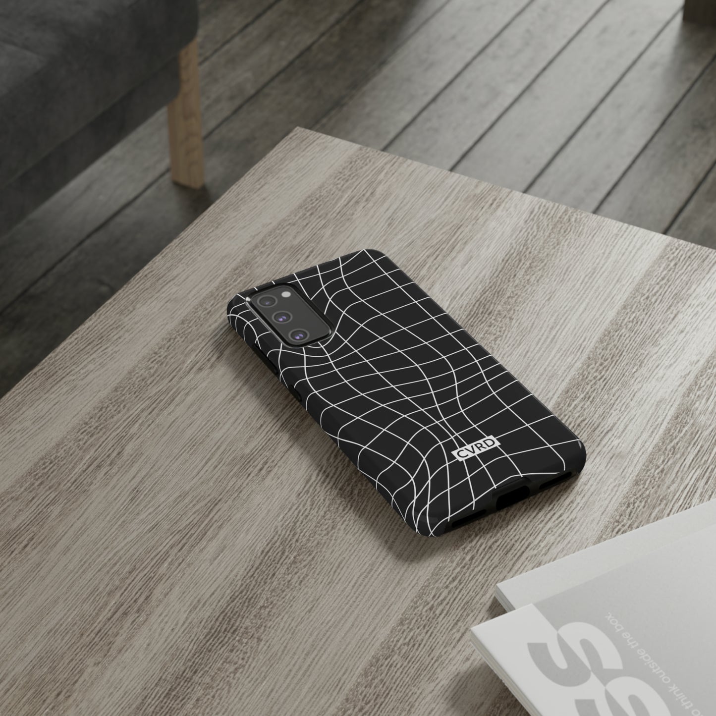 Black Wavy Grid Samsung Phone Case