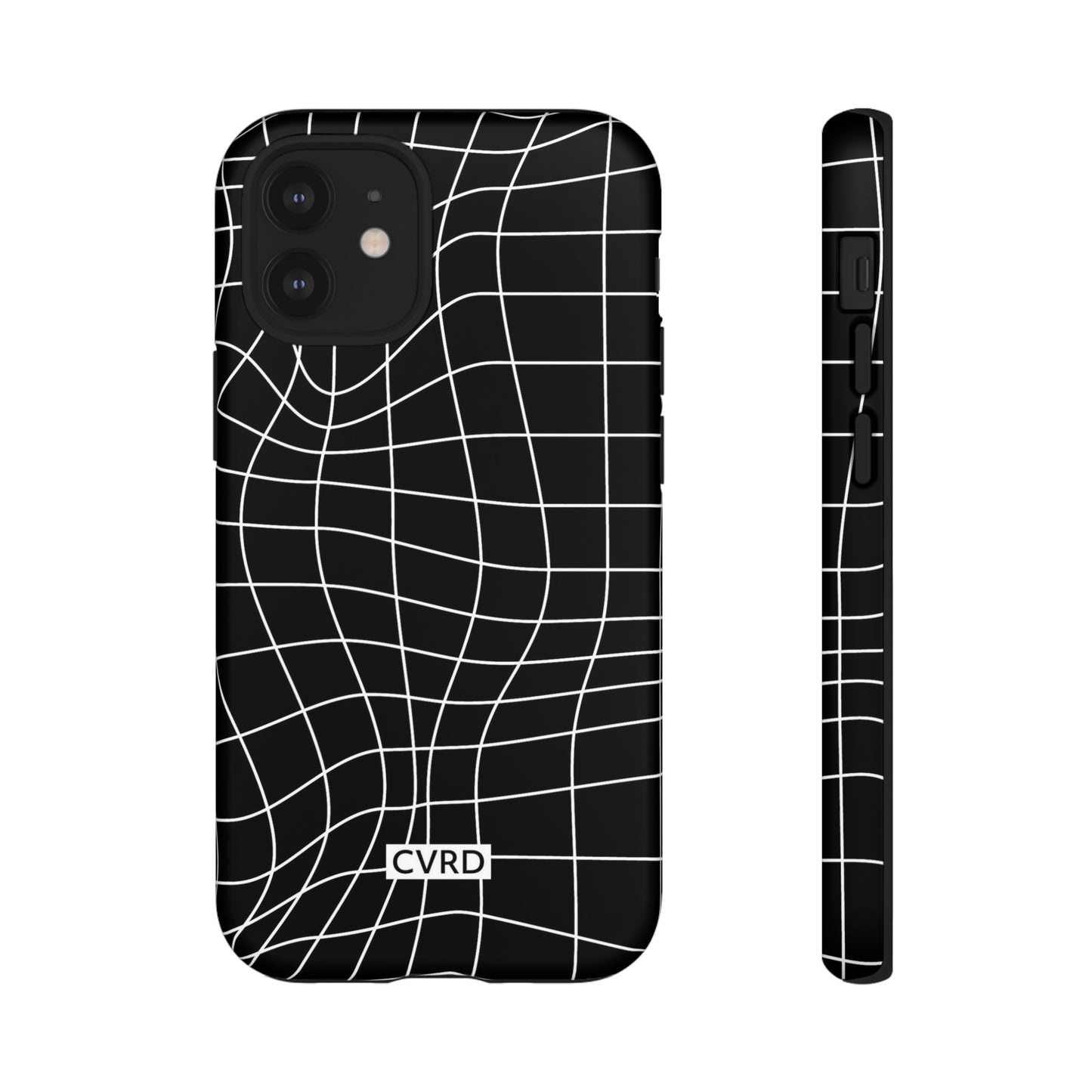 Black Wavy Grid iPhone Case