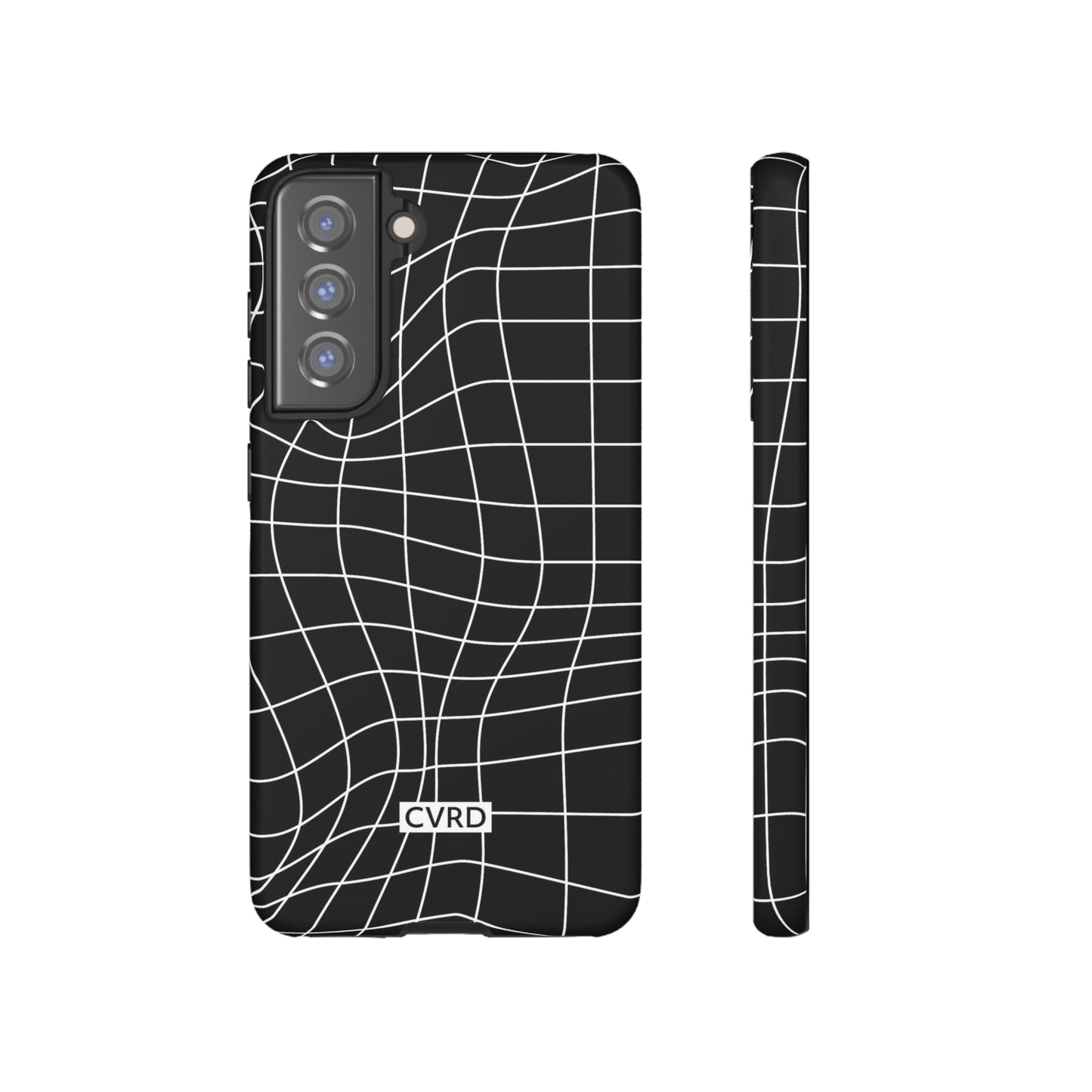 Black Wavy Grid Samsung Phone Case