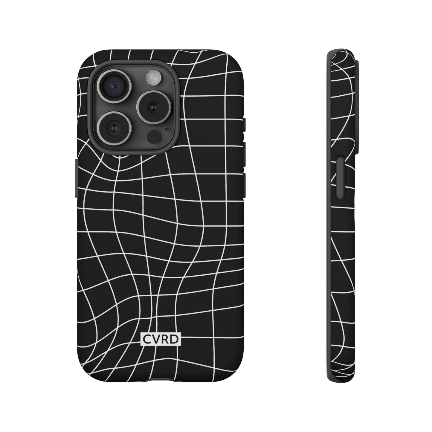 Black Wavy Grid iPhone Case